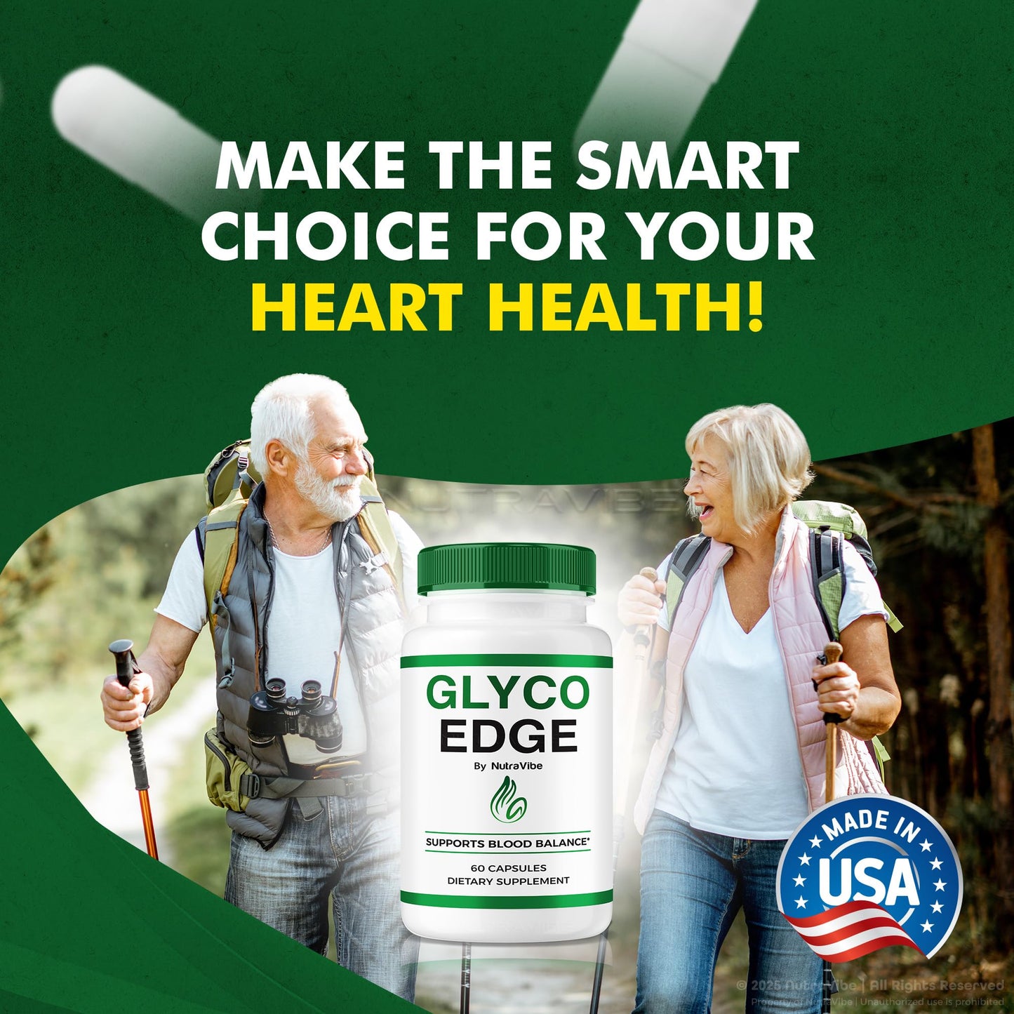 NutraVibe Glyco Edge Capsules, 120 Capsules