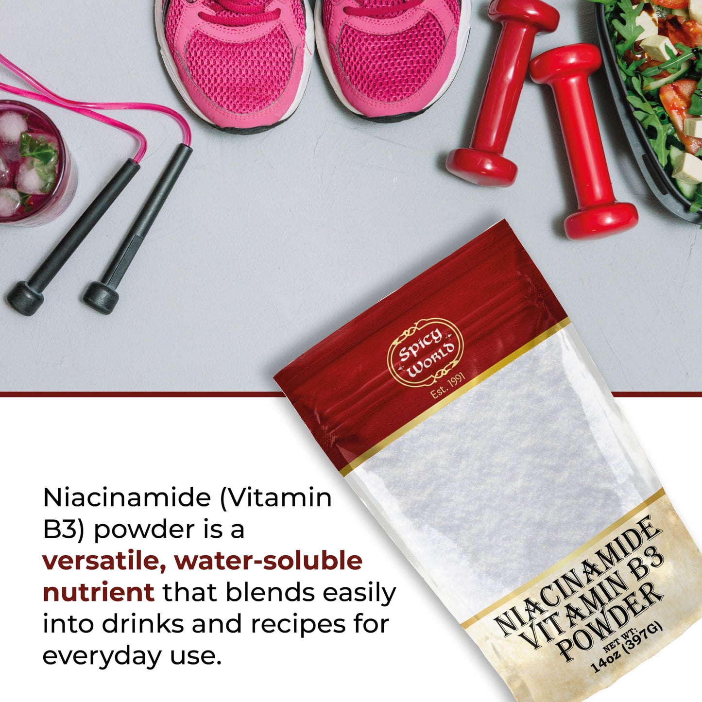 Spicy World Niacinamide Vitamin B3 Powder 14 Ounce