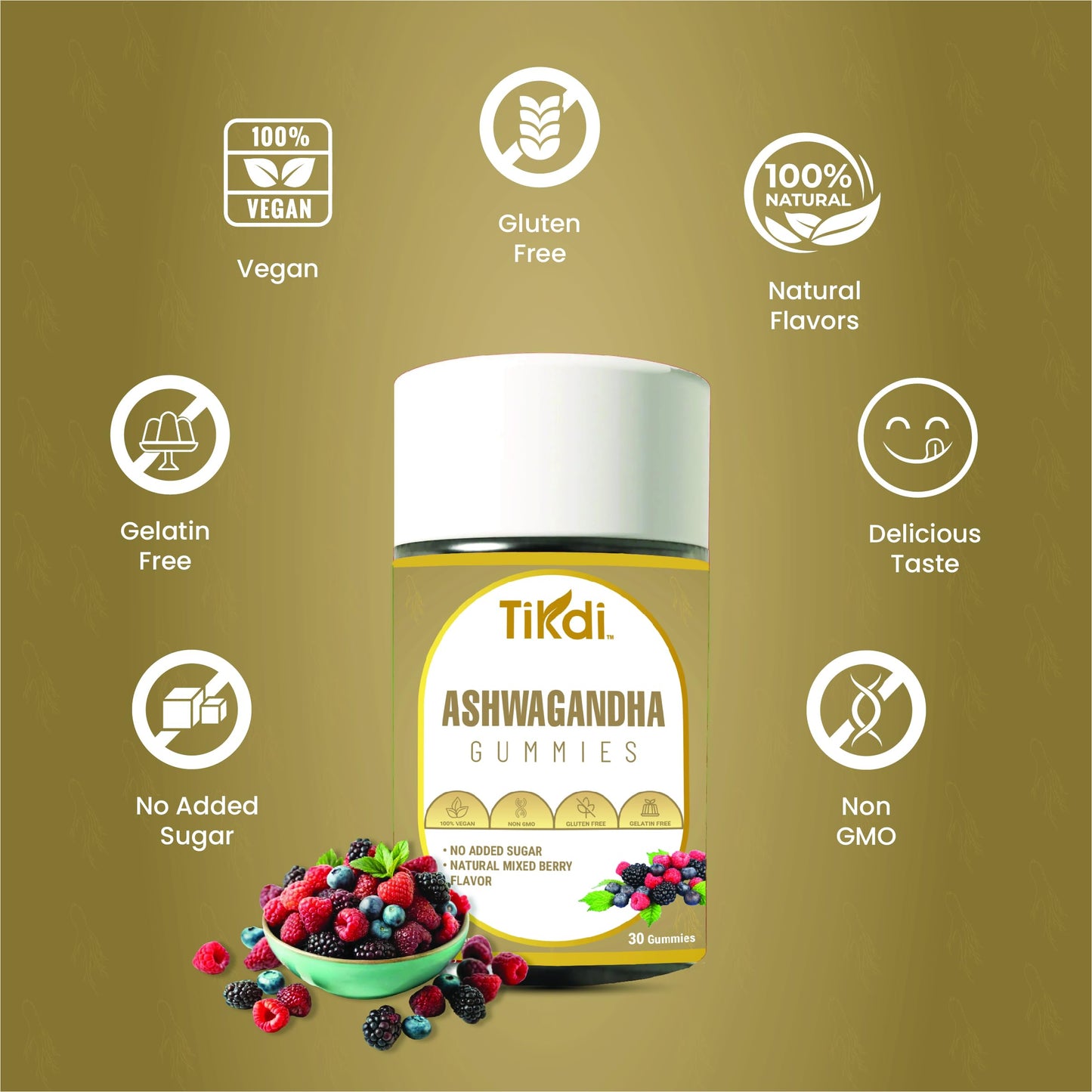 TIKDI Ashwagandha Gummy 30 Count
