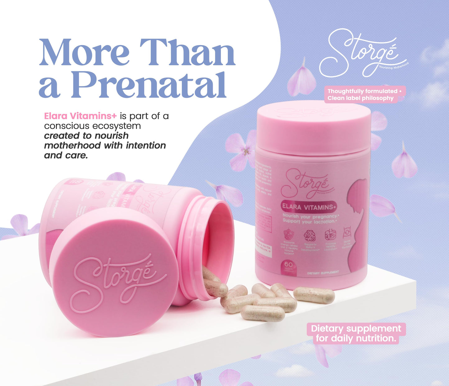 STORGE MOTHERHOOD Elara Prenatal & Postpartum Vitamins, Capsule, 60