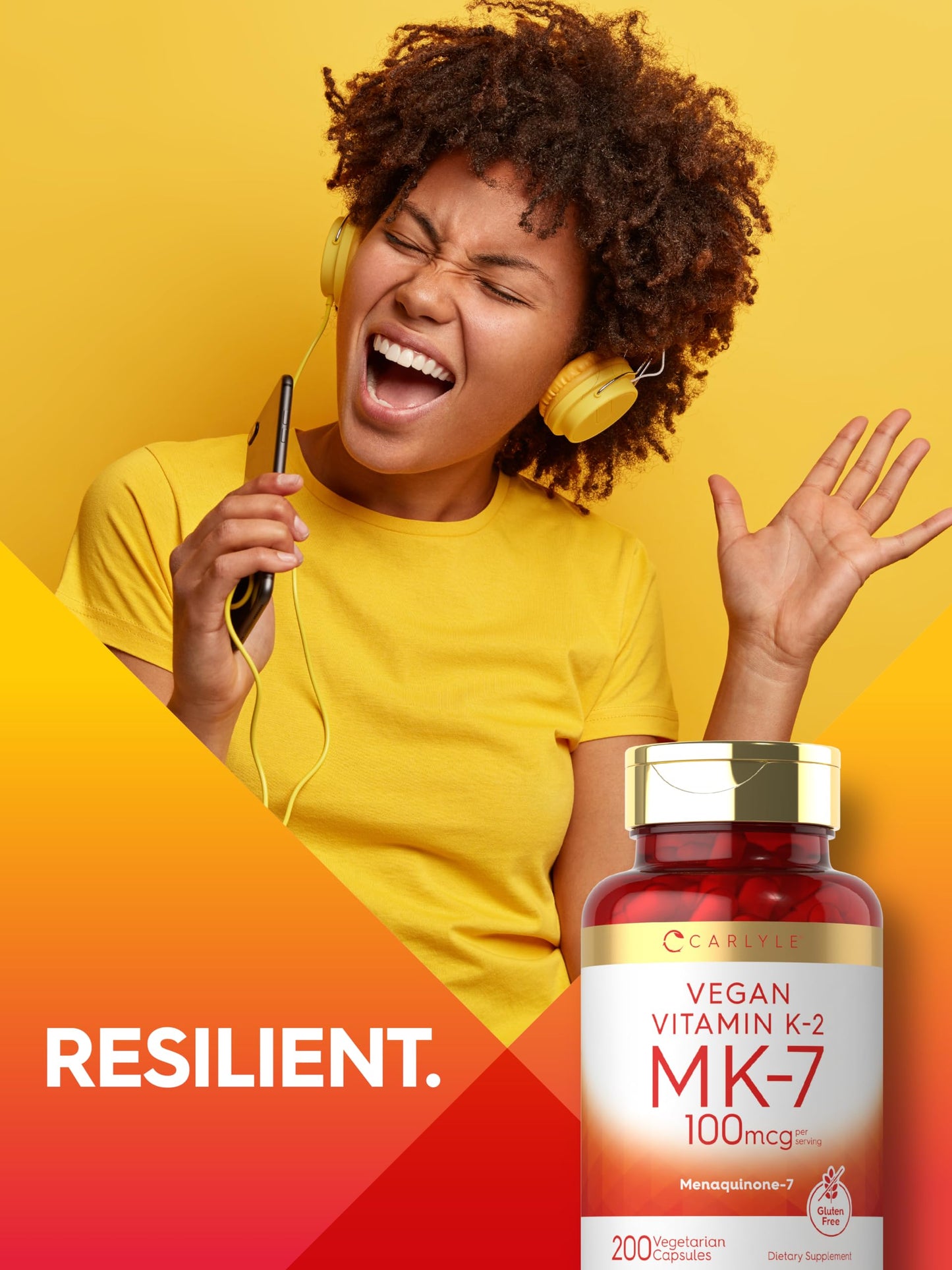 Carlyle MK-7 Vitamin K2 100 mcg 200 Capsules