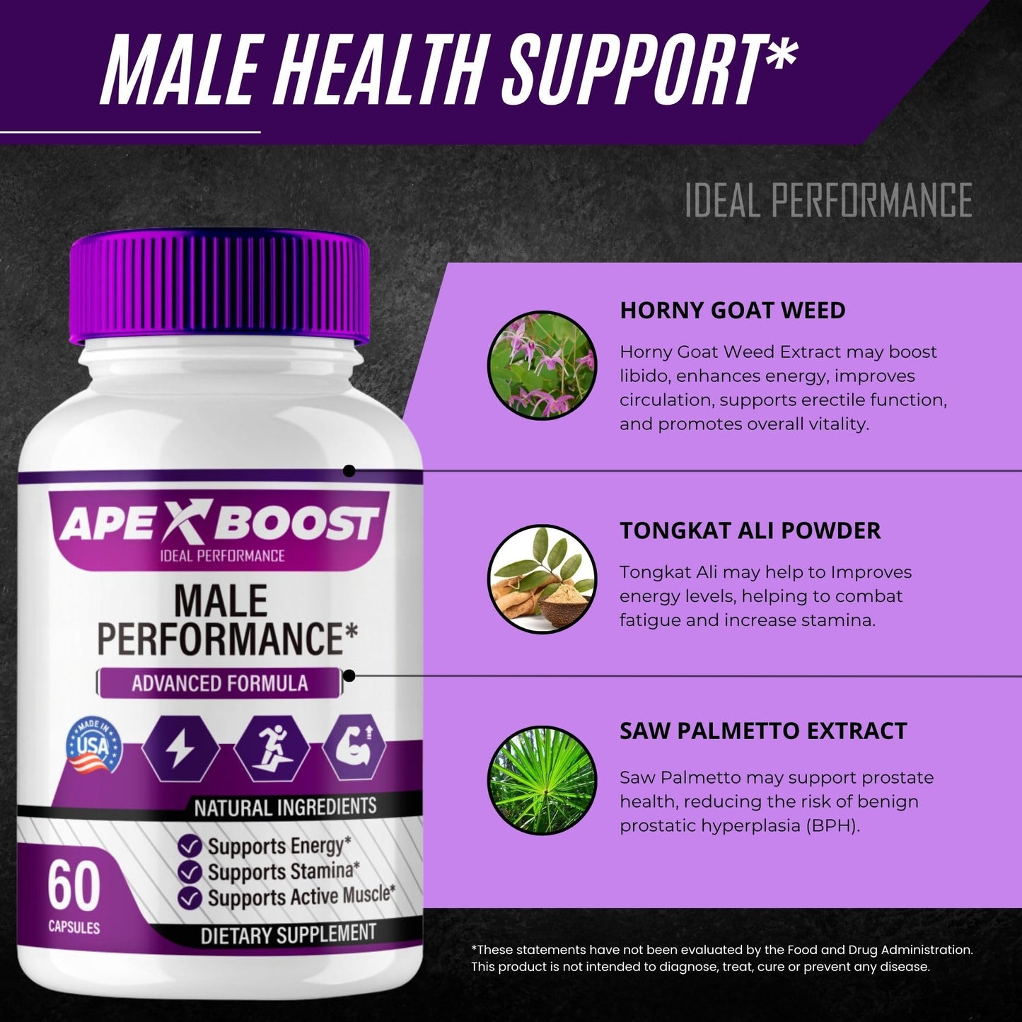IDEAL PERFORMANCE ApexBoost Capsules, 180 Capsules