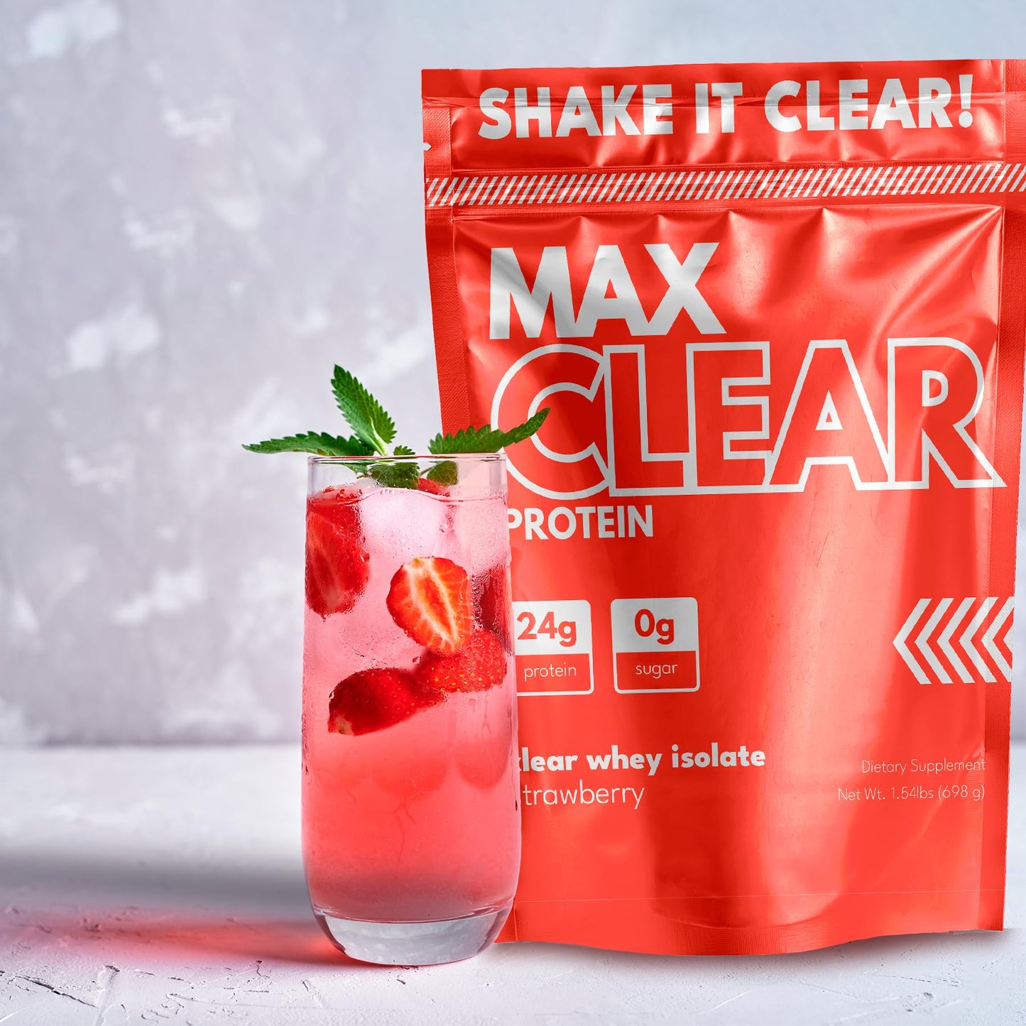 Max Muscle Clear Whey Isolate Powder, 24.69 oz