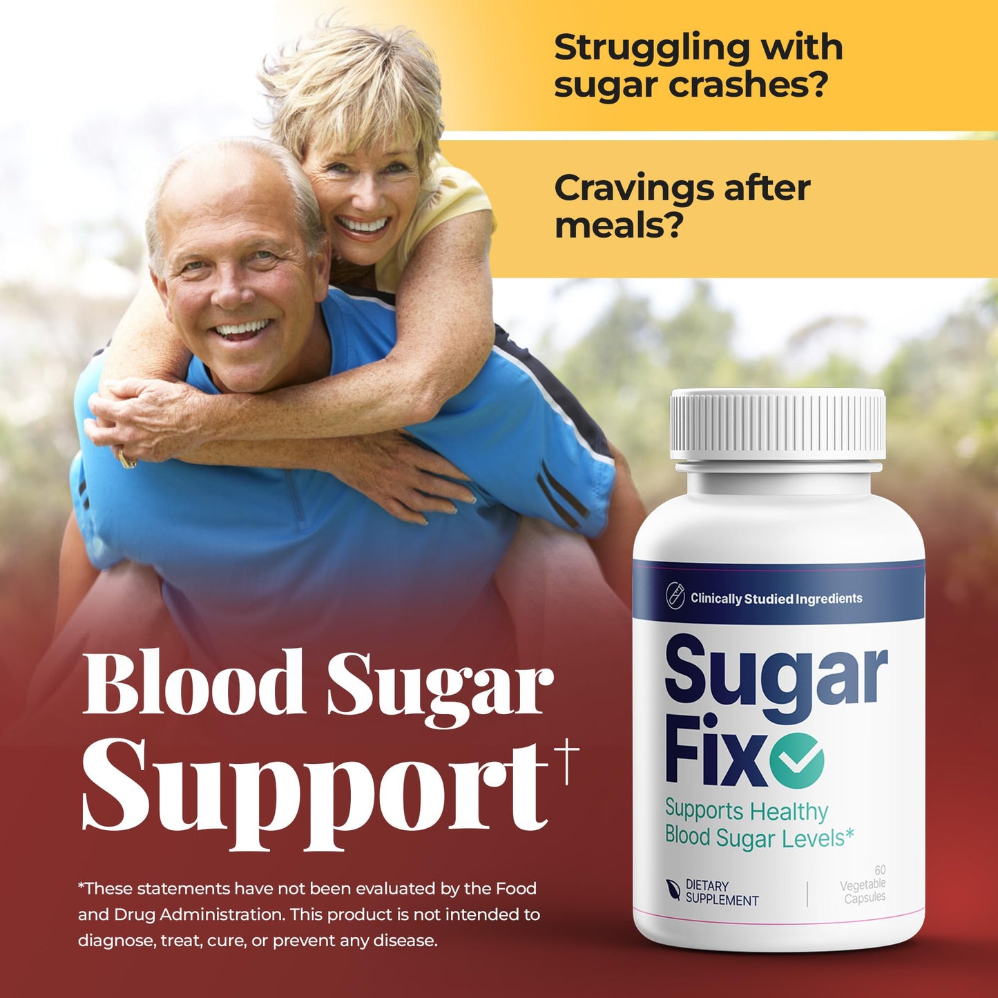 SugarFix Natural Blood Sugar Support Supplement 60 Capsules