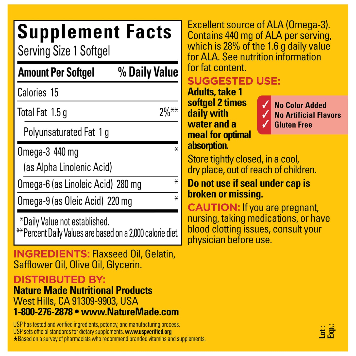 Nature Made Triple Omega 3-6-9 Supplements Softgels, 150 Count