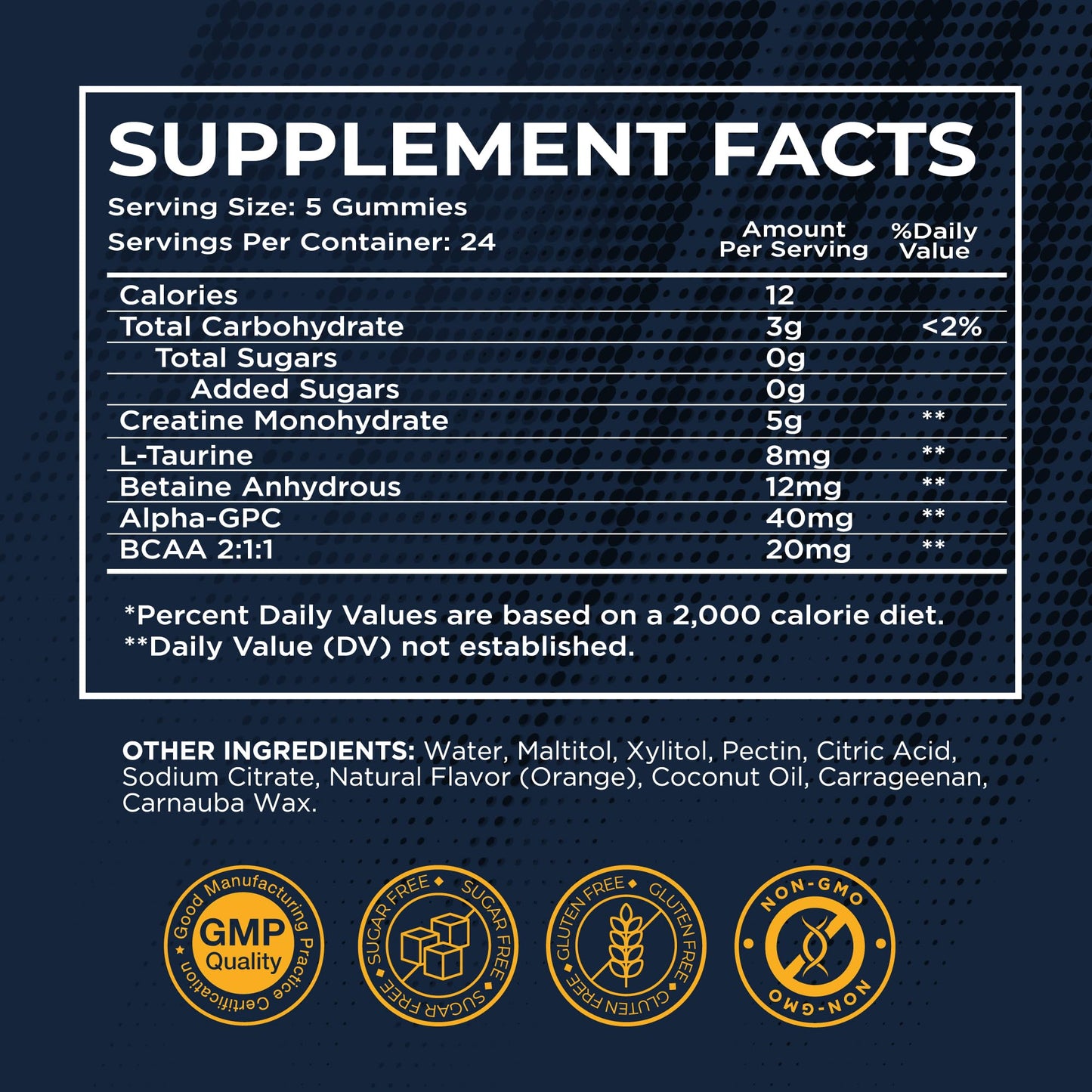 Musebeam Creatine Monohydrate 5000mg Gummies, 120 Count