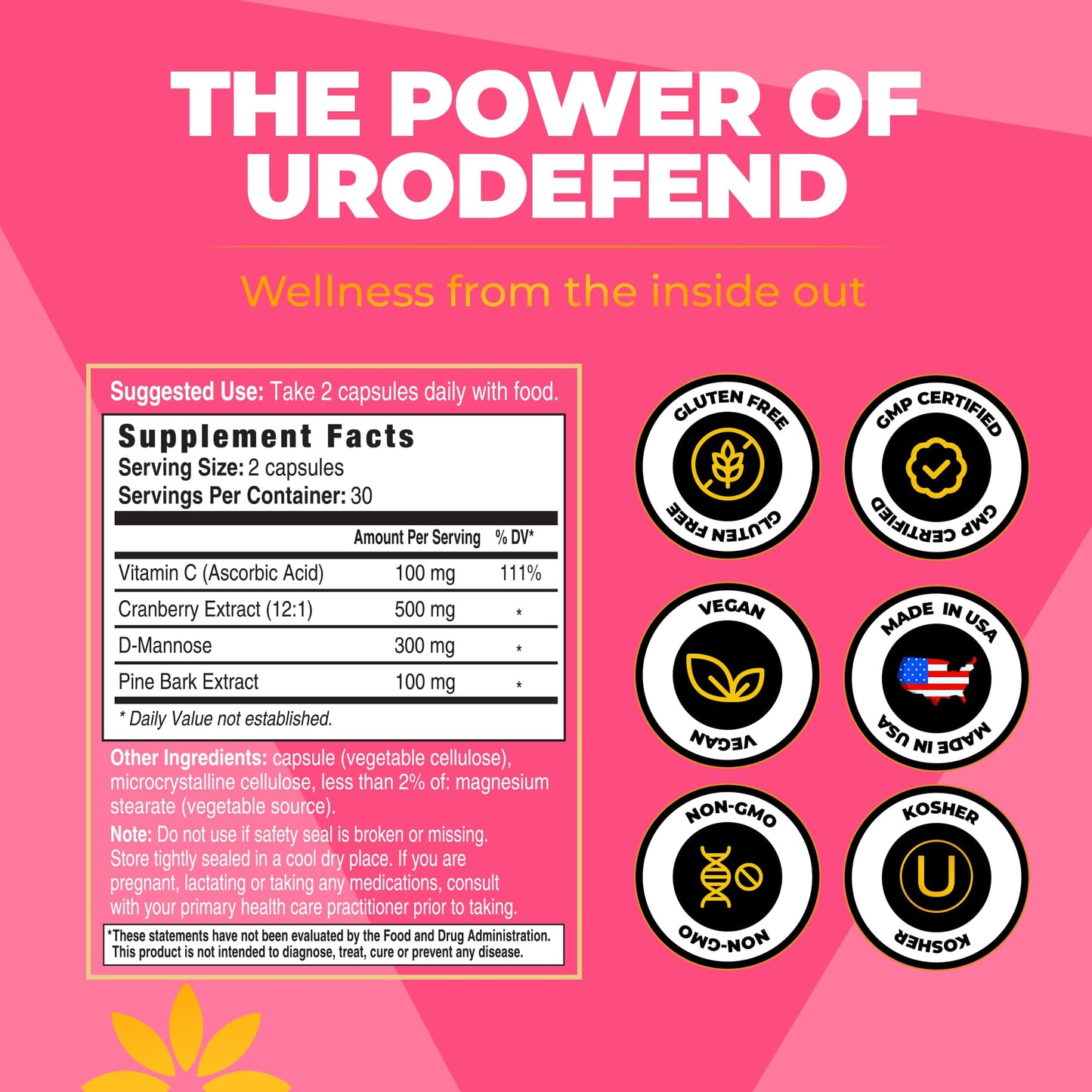 Vita Bloom Labs UroDefend UTI Protection Formula 60 Capsules