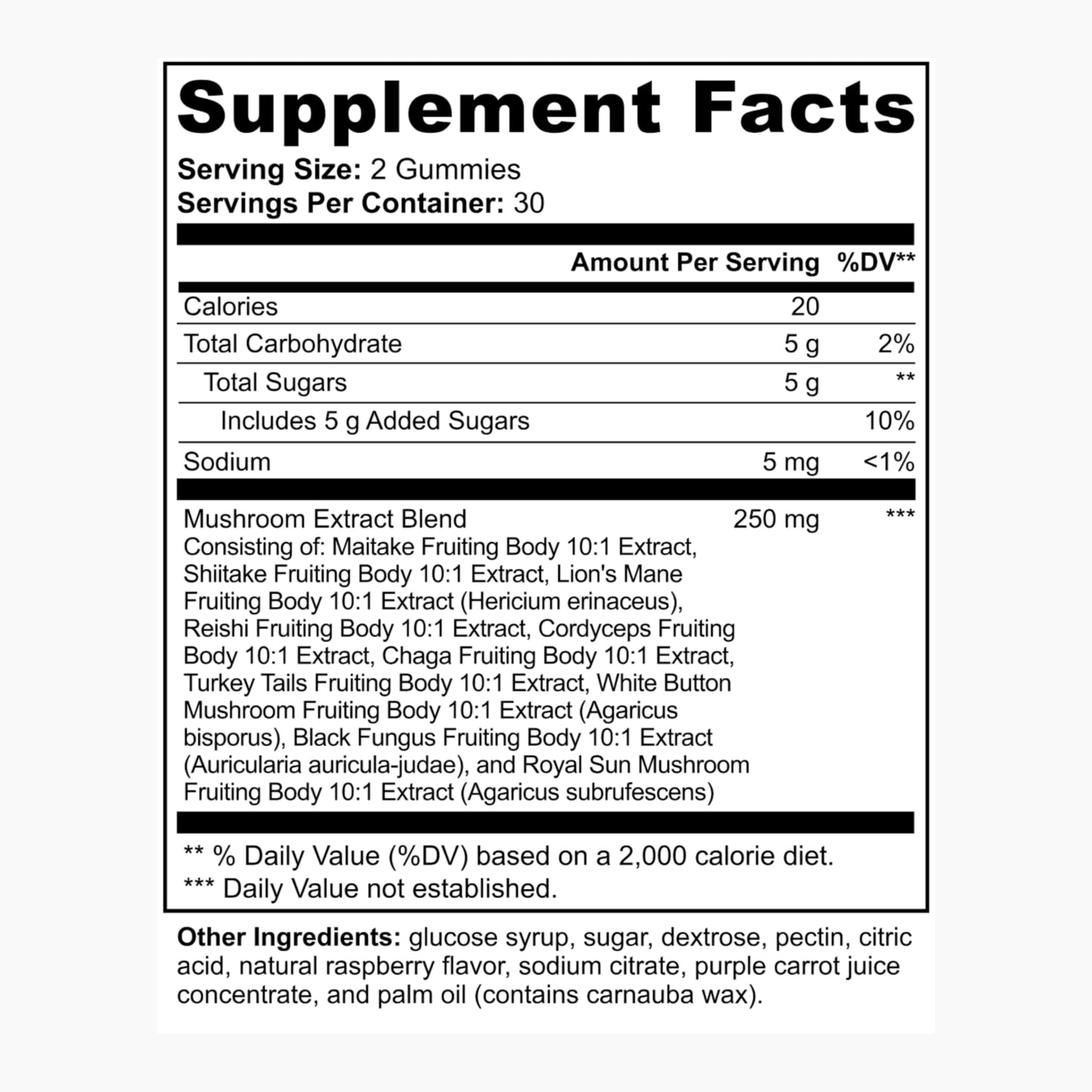 Resonance Health Premium Mushroom 10-PLEX Gummies, Cognitive Support, 60 Gummies