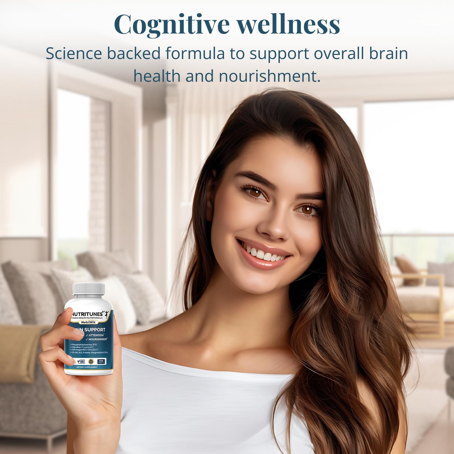 Nutritunes Brain Health Supplement 60 Capsules