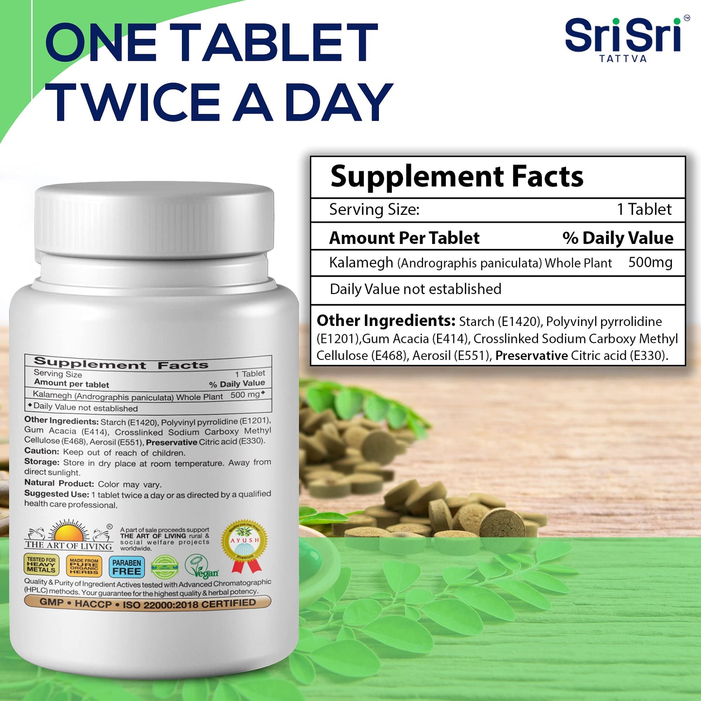Sri Sri Products Andrographis Paniculata 60 Tablets