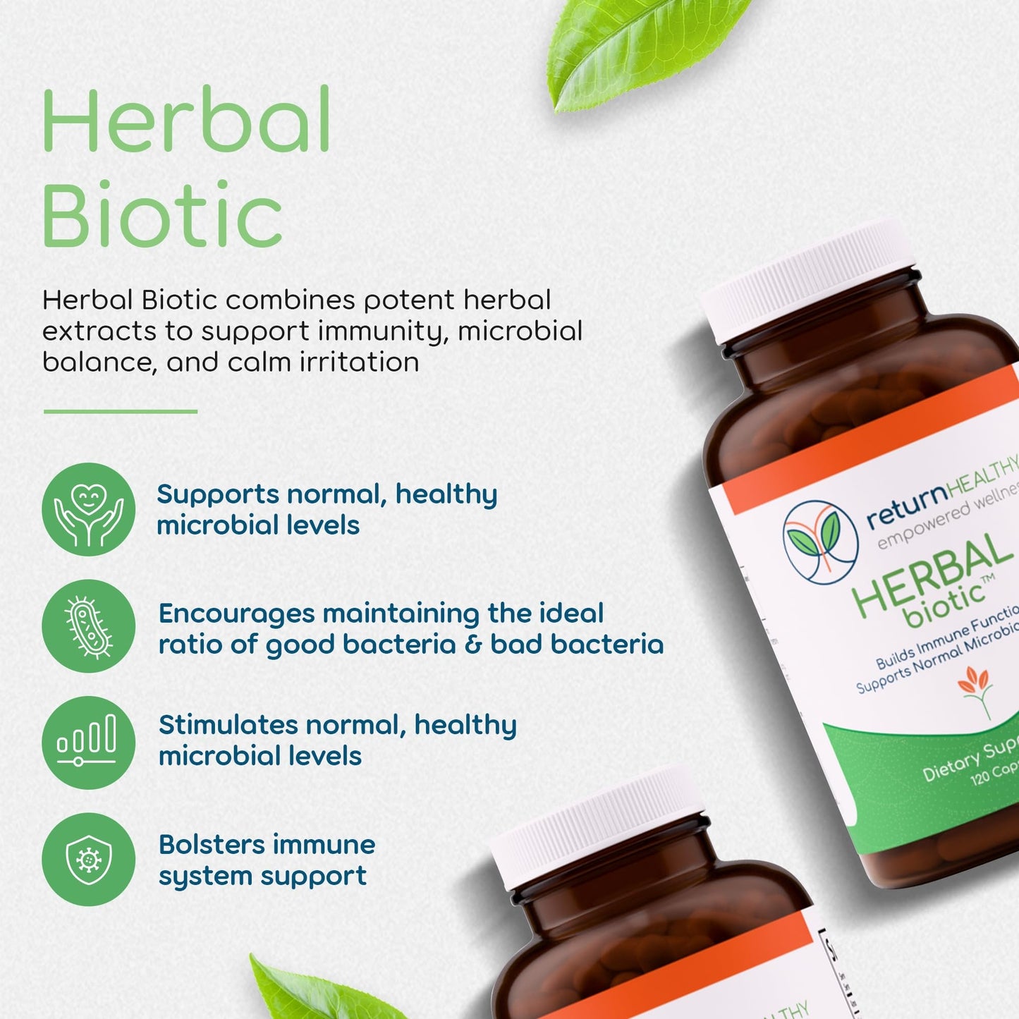 Return Healthy Lyme and Co-Infection Recovery Kit Microbial Gut Cleanse Capsule, 7-Count
