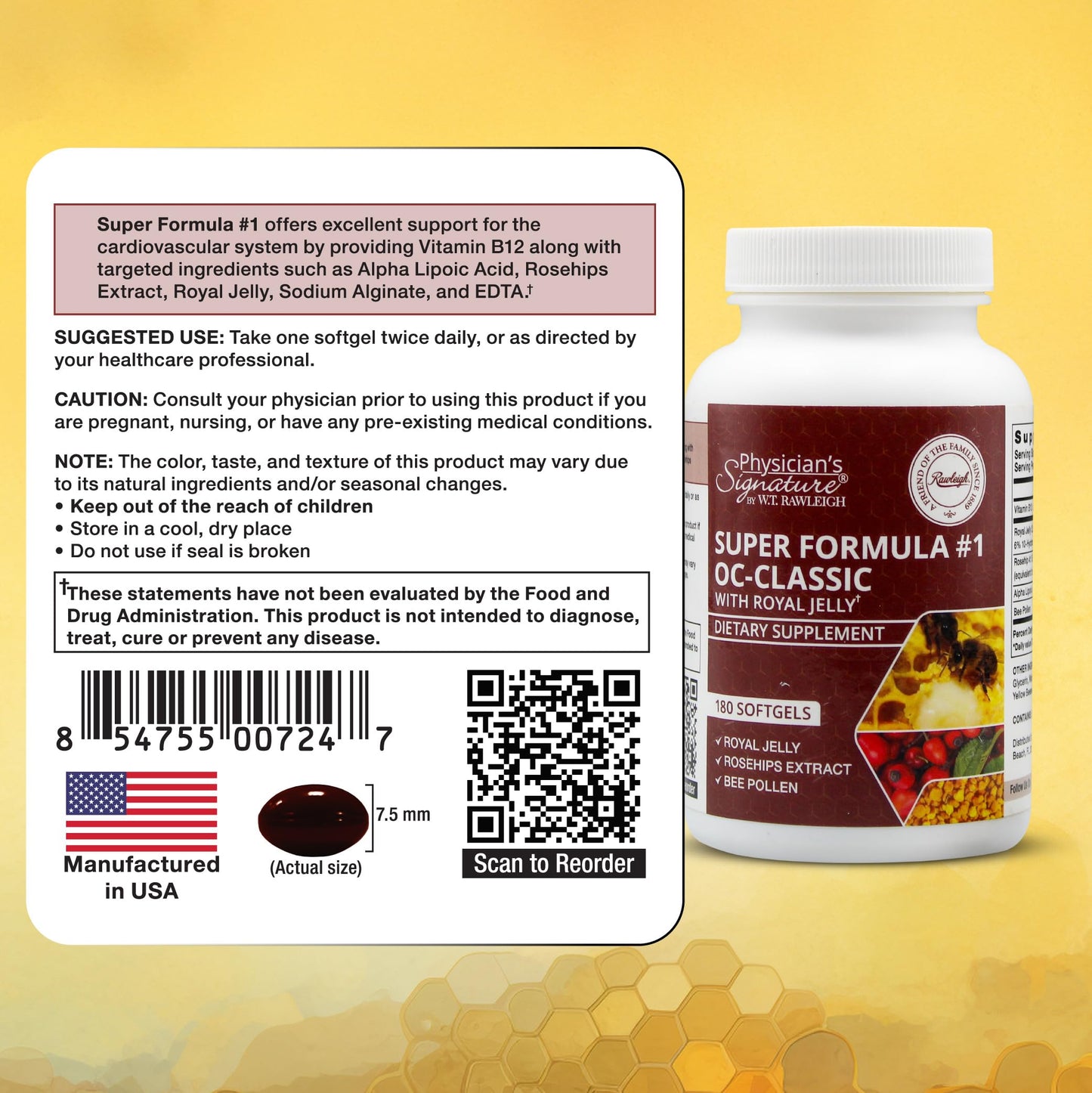 Rawleigh Super Formula No. 1 OC Classic Softgels, 180 Count