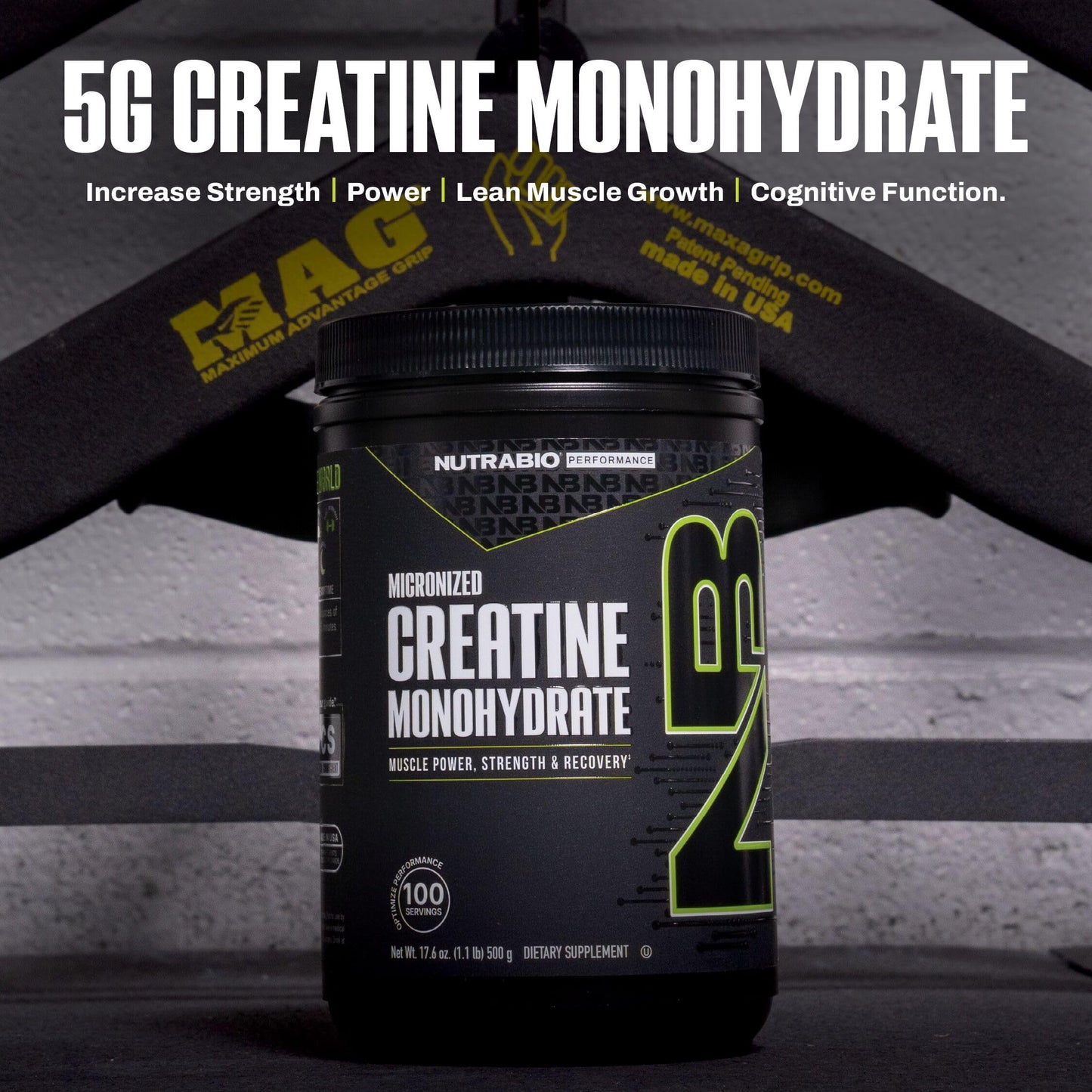 NutraBio Pure Micronized Creatine Monohydrate Powder 17.6 oz