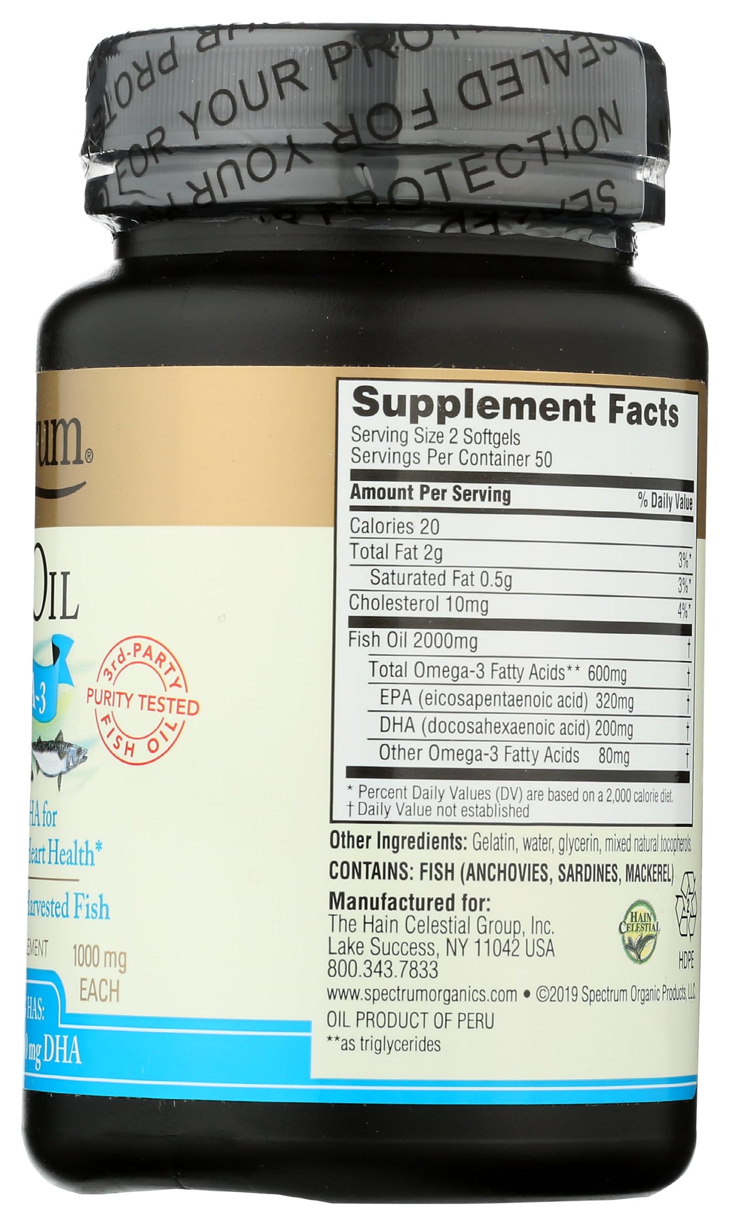 Spectrum Essentials Fish Oil Softgels 100