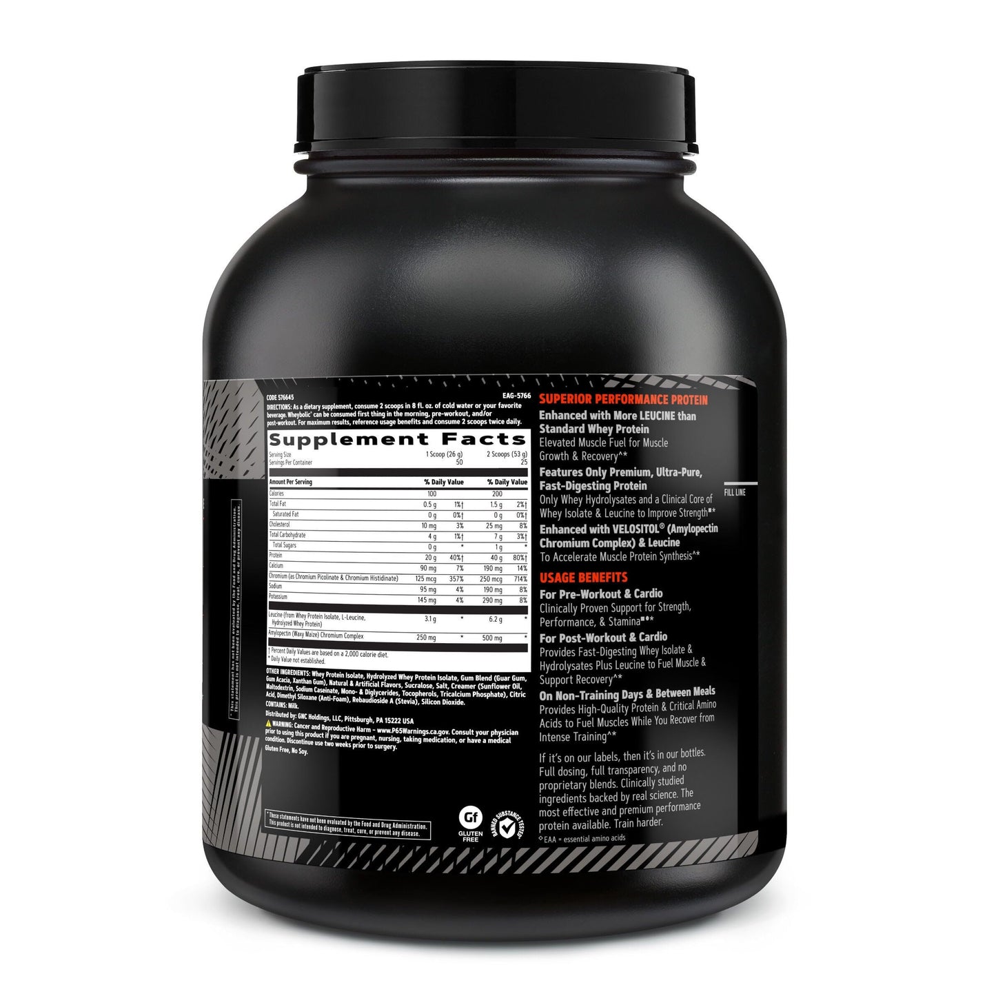 GNC AMP Wheybolic Protein Powder 25 Servings