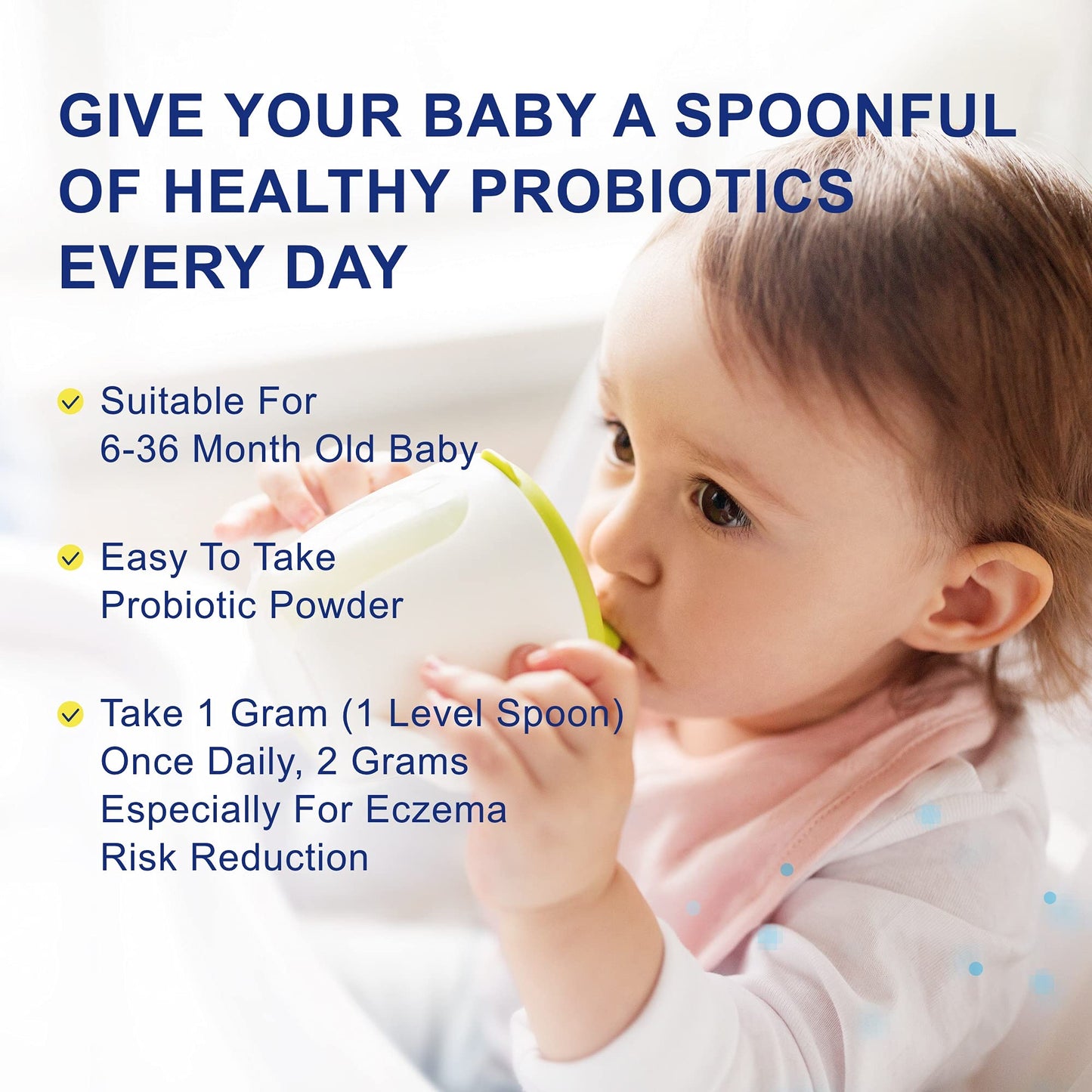 Life-Space Probiotic Powder 2.12 oz for Baby (0-36 Months), 7.5 Billion CFU, Multi-Strain
