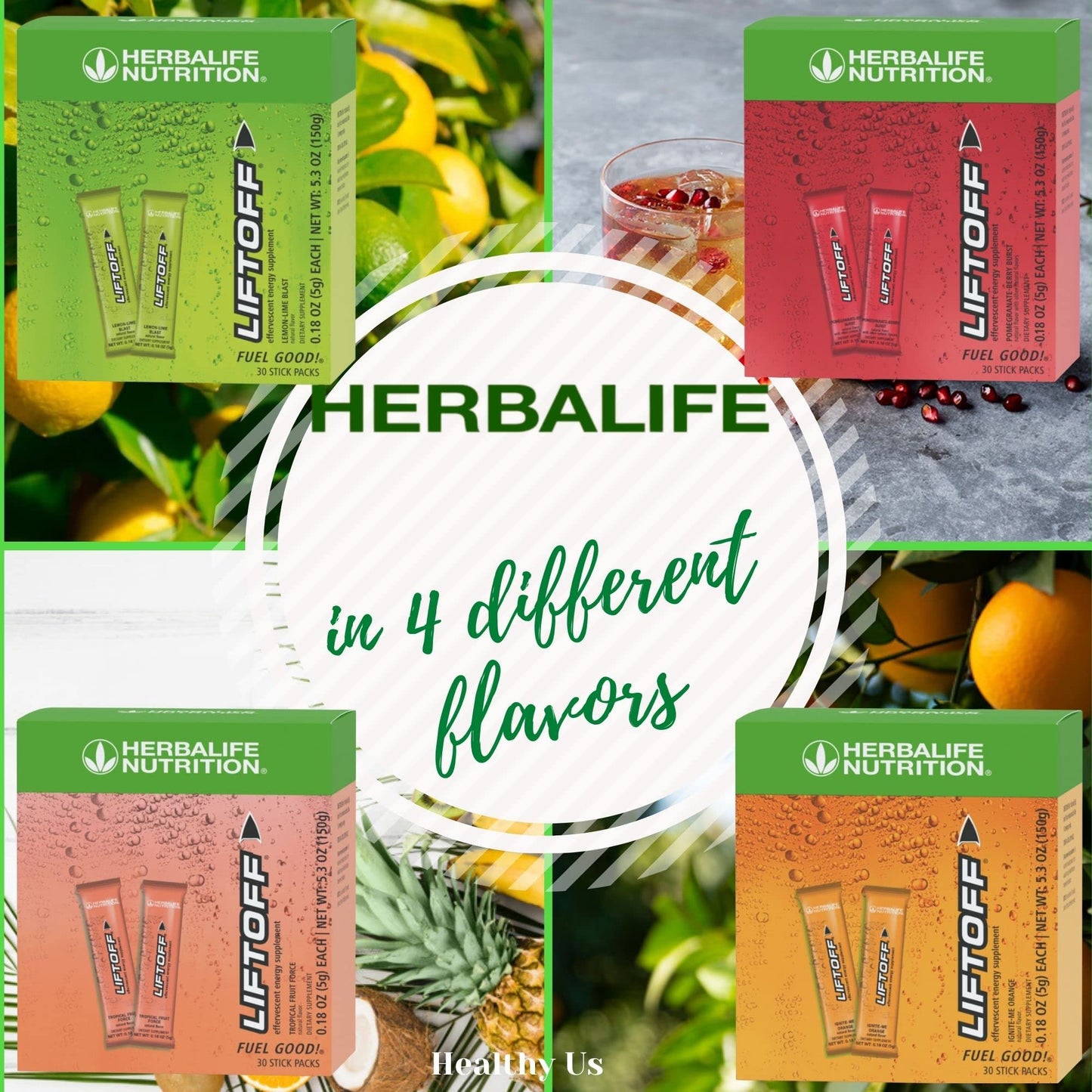 Herbalife Liftoff Pomegranate-Berry Burst Powder 5.3 Ounce