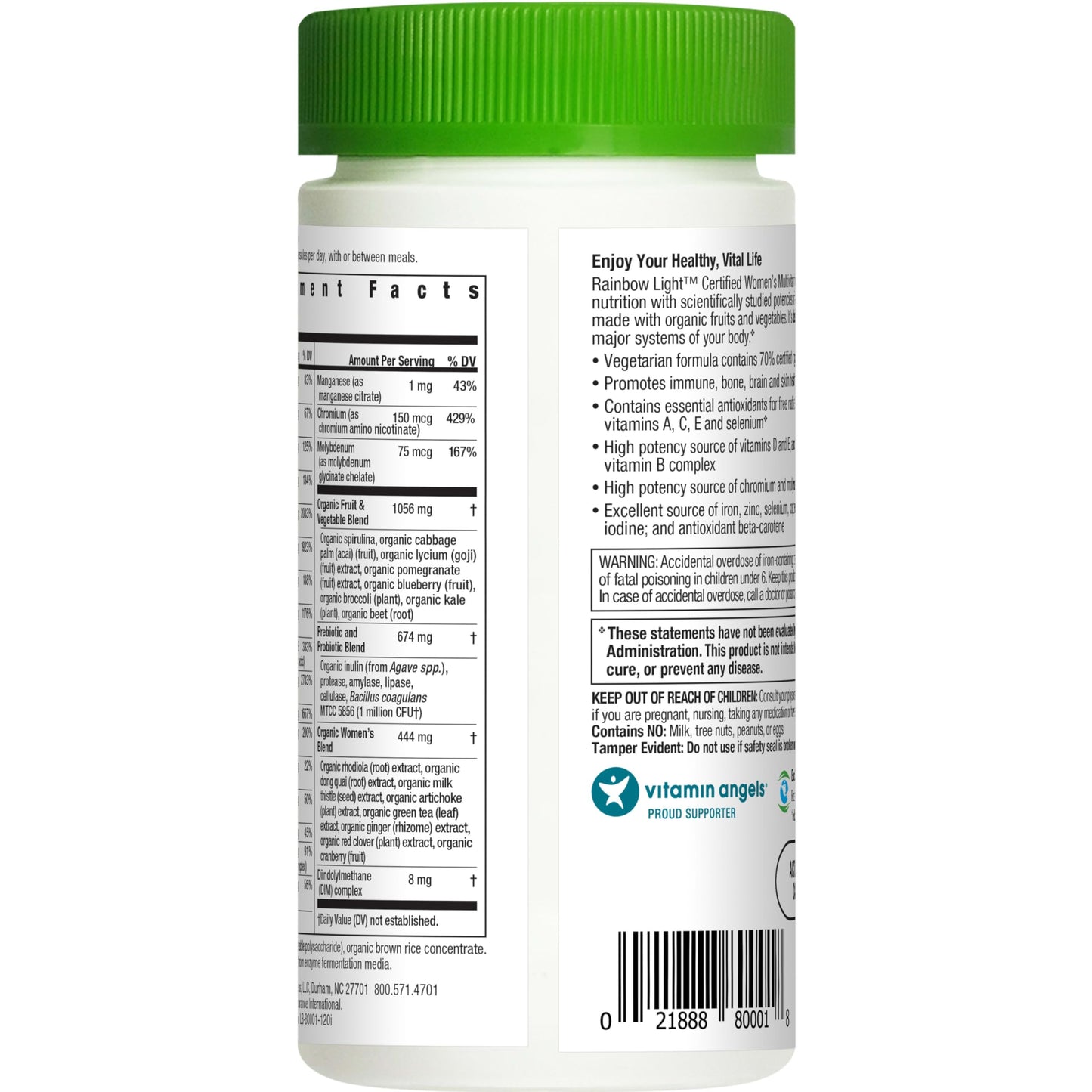 Rainbow Light Certified Women's Multivitamin Capsule, 120 Count