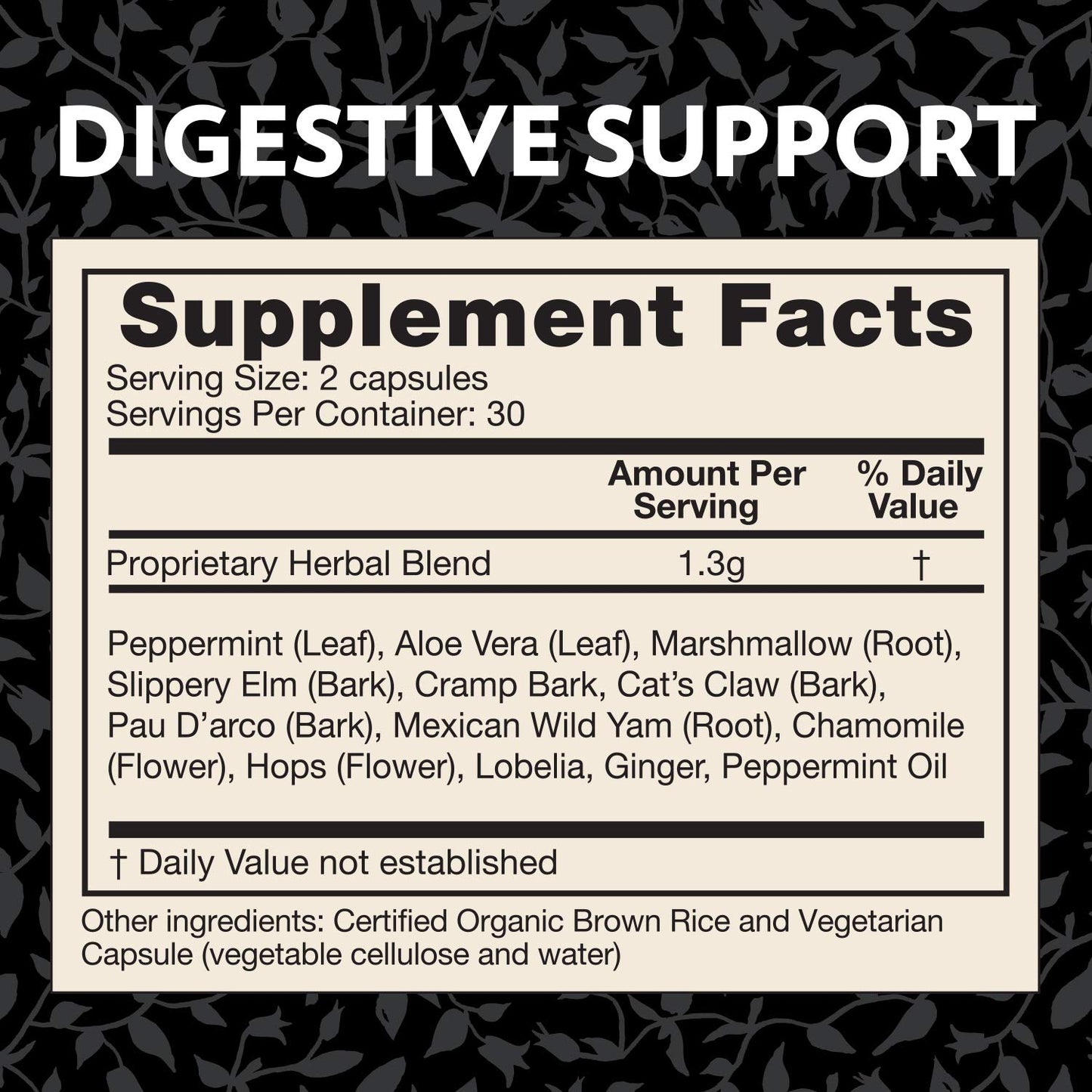 Crystal Star Digestive Support Supplement Capsule 60 Count