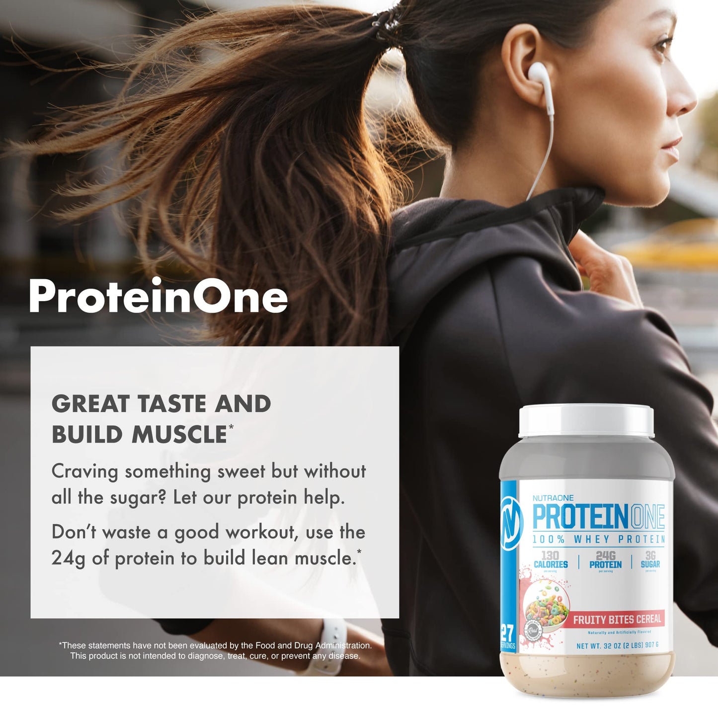 NutraOne ProteinOne Caramel Cookie Crunch Protein Powder, 32 Servings