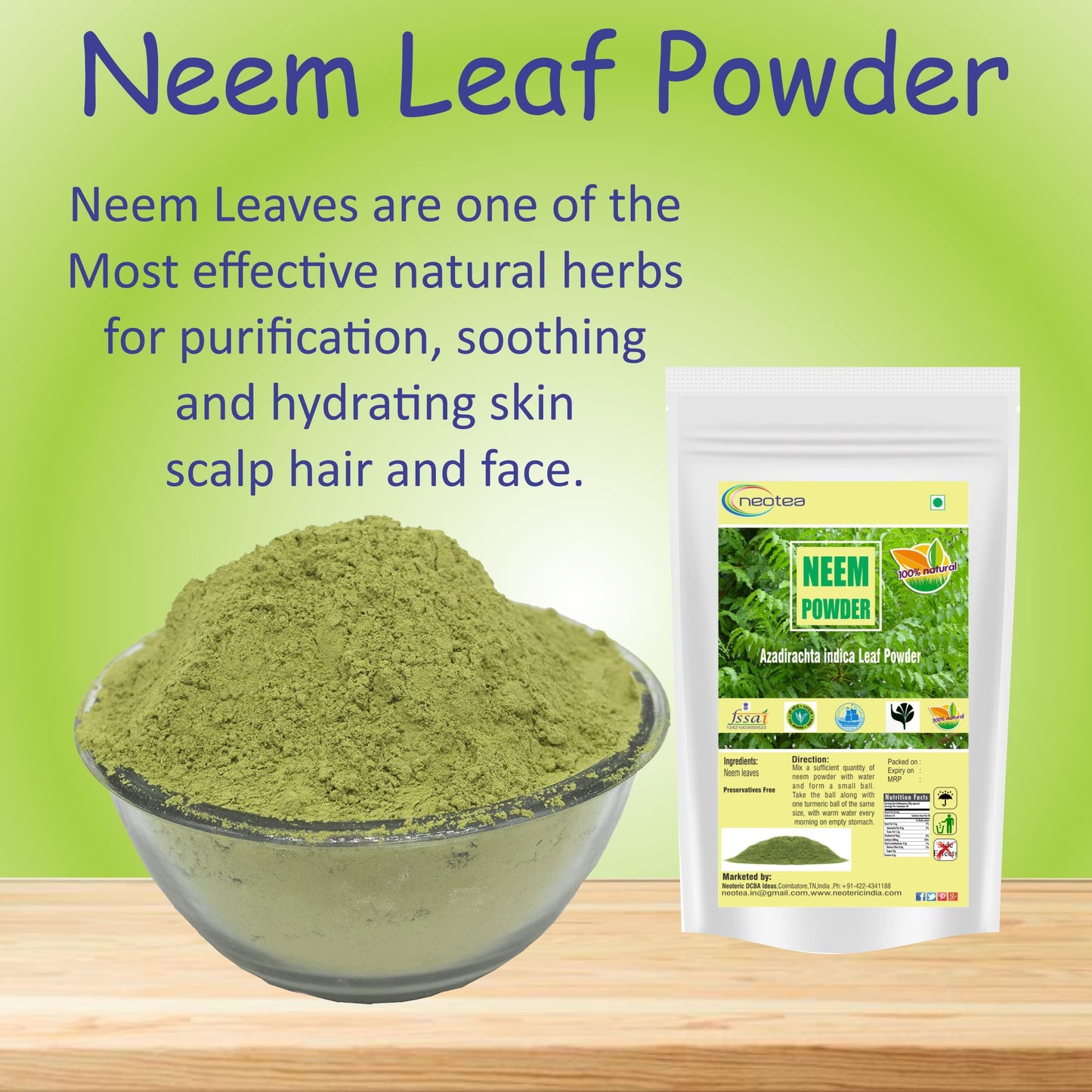 neotea Neem Leaf Powder 1 Ounce