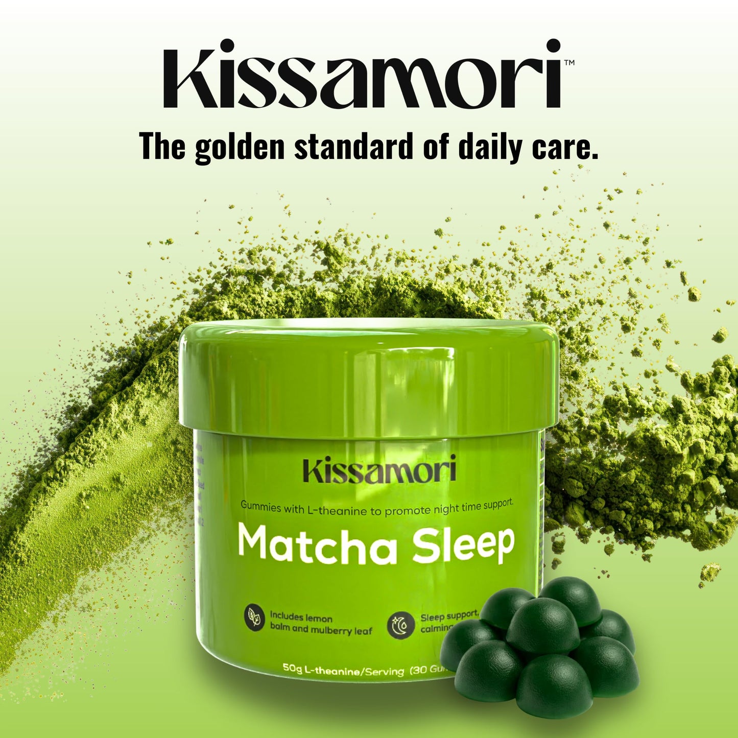 Kissamori Matcha Sleep Gummies Gummy, 30 Count