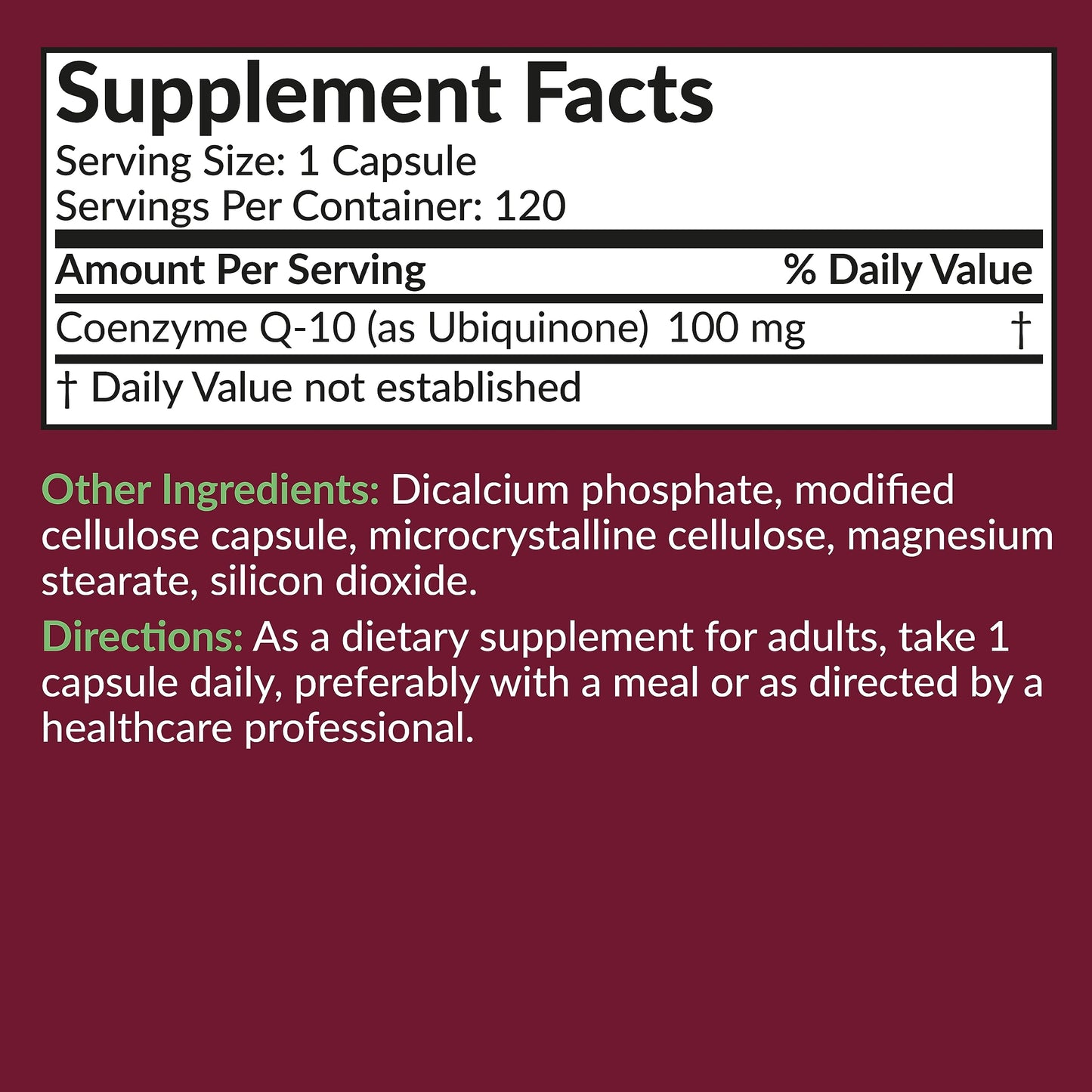 Futurebiotics CoQ10 100 MG Cellular Energy Production Capsules, 120 Count