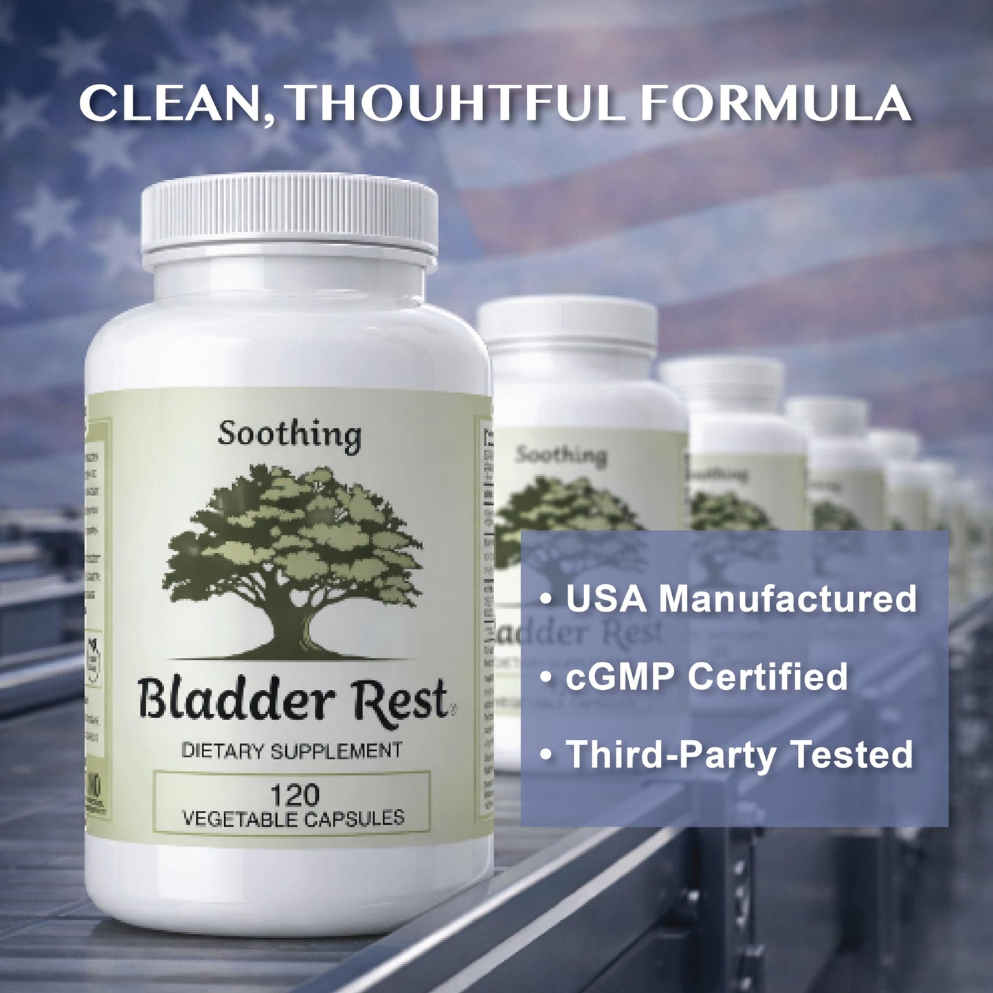 Bladder Rest Bladder Health & Pelvic Discomfort Natural Lining Support 120 Capsules