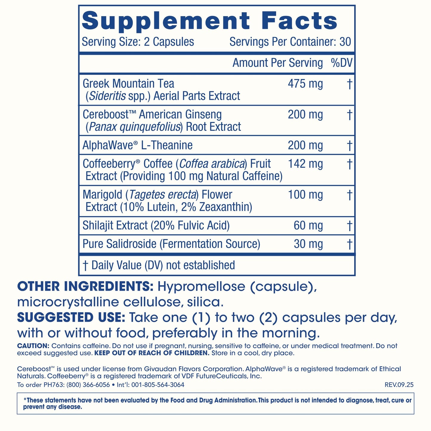 ProHealth Fast-Acting Nootropic 60 Capsules