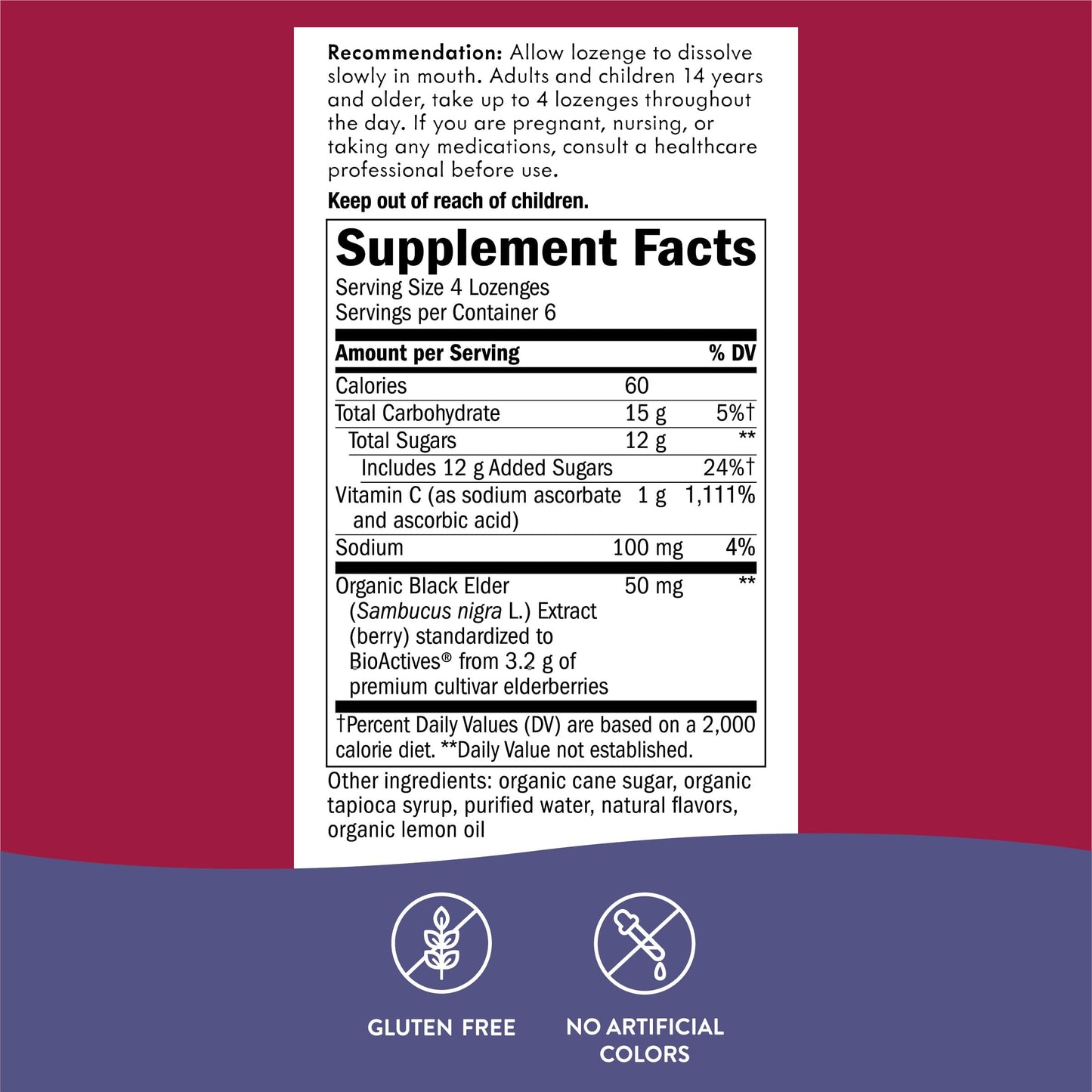 Nature's Way Sambucus Immune Lozenges, 24 Count