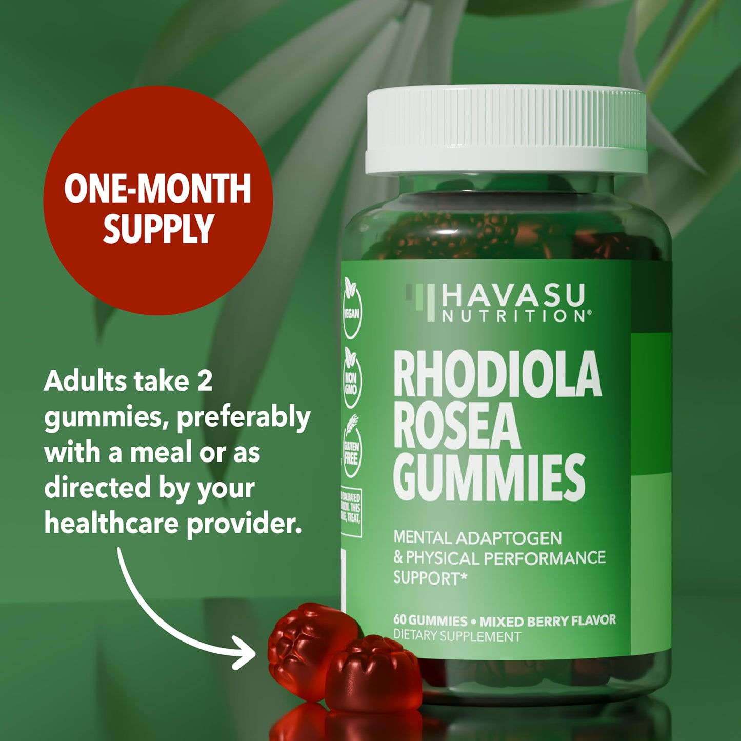 HAVASU NUTRITION Rhodiola Rosea Gummies 60 Count