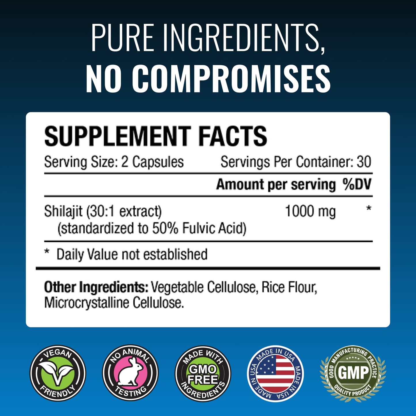 Approved Science Himalayan Shilajit 1000mg Serving, 50% Fulvic Acid, 30:1 Extract - High-Potency Shilajit Supplement - Third-Party Tested, 360 Capsules