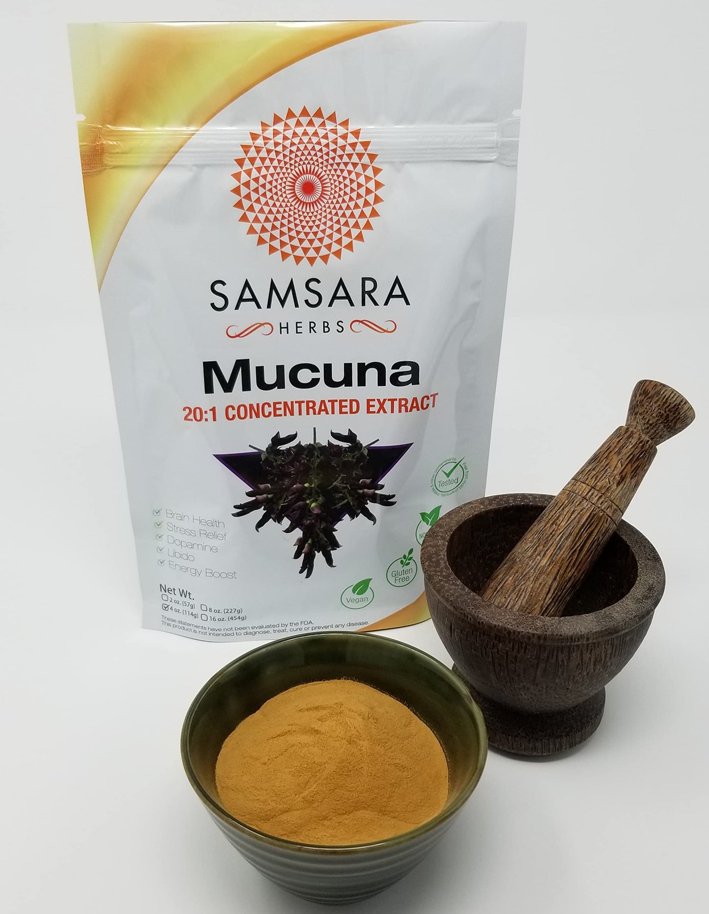 Samsara Herbs Mucuna Pruriens Powder 16 oz