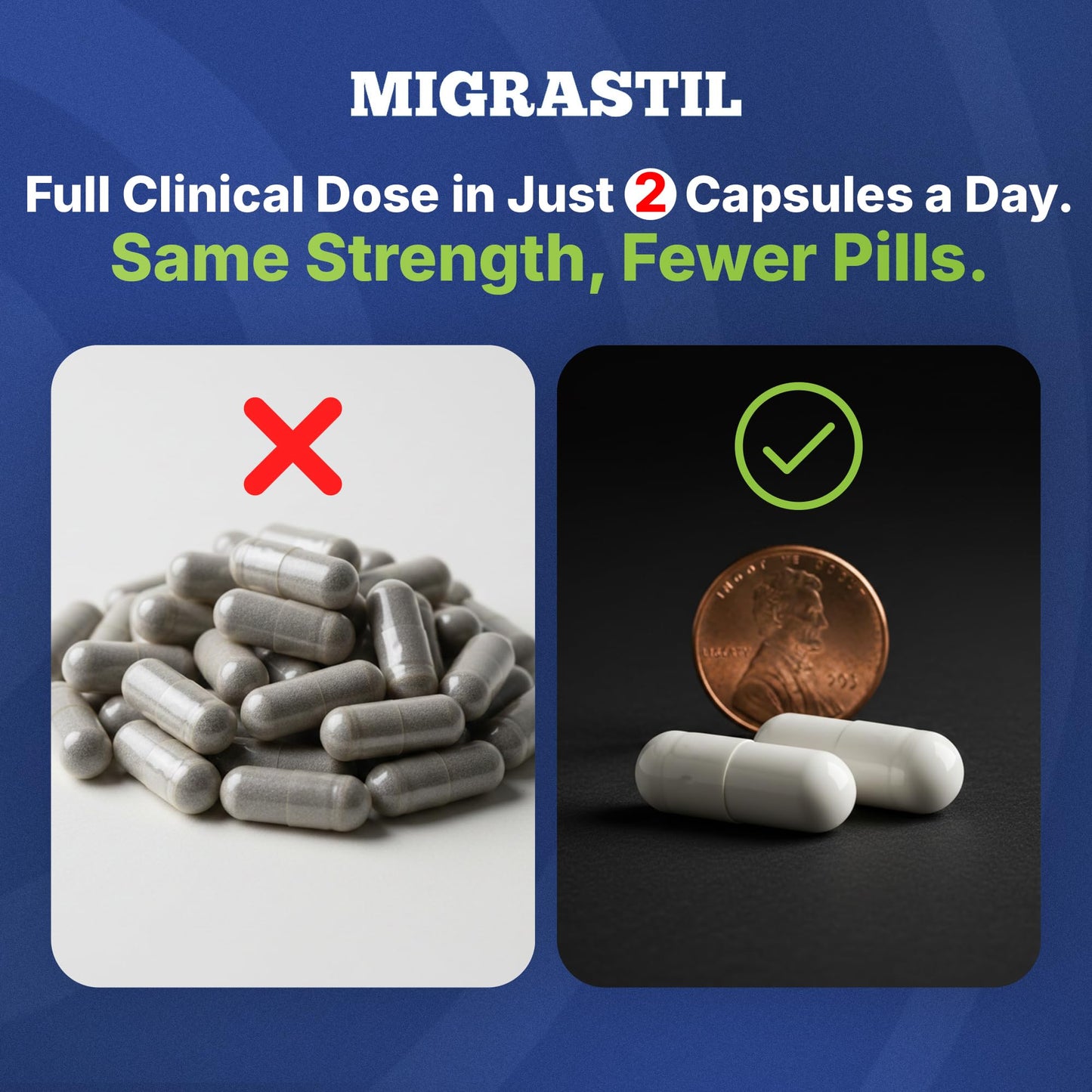 MIGRASTIL Nerve Support with Acetyl L-Carnitine & Alpha Lipoic Acid Capsules, 60 Count