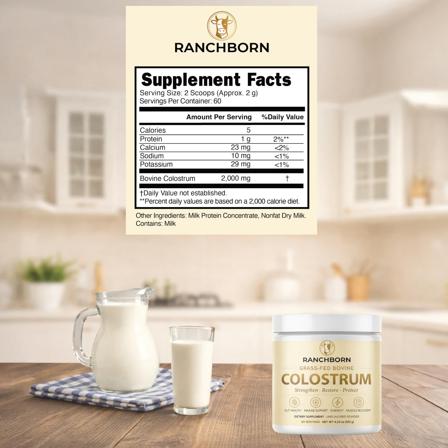 RANCHBORN Colostrum Powder 4.23 Ounce