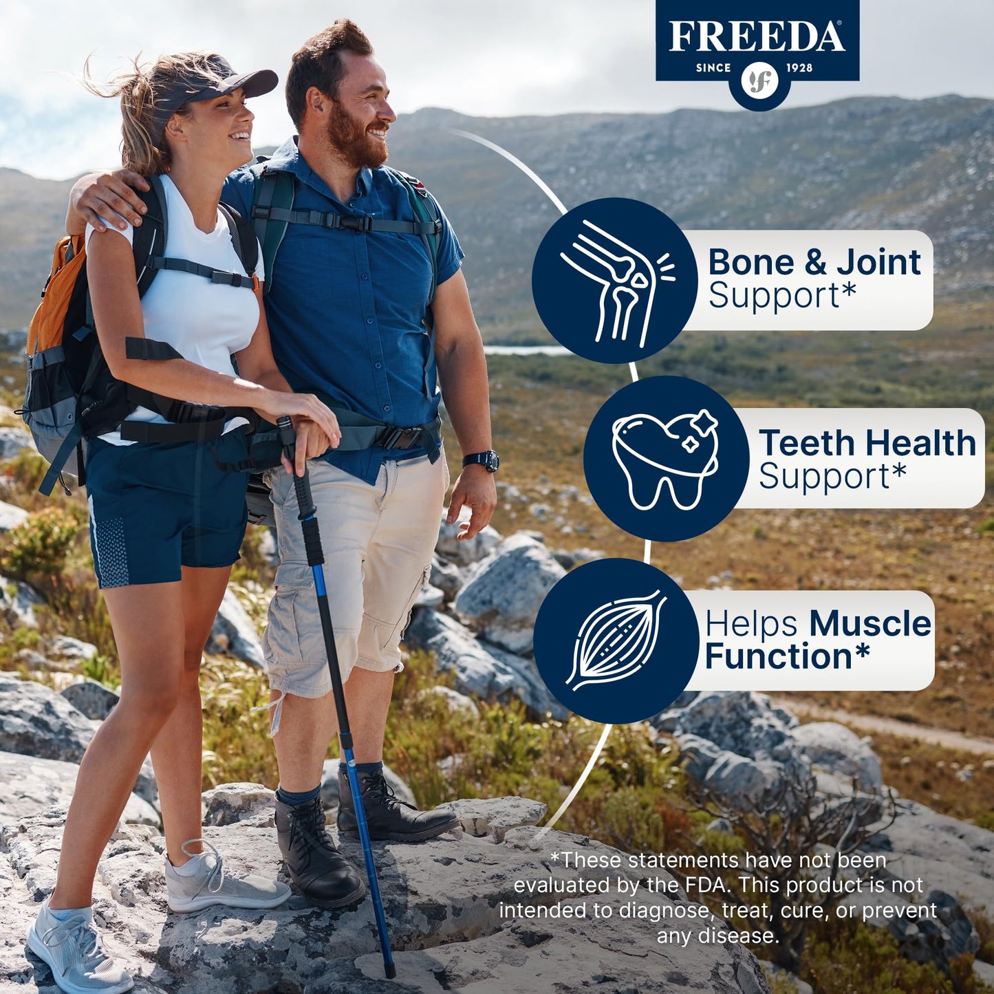 FREEDA Calcium 600 mg Tablet, 100 Count