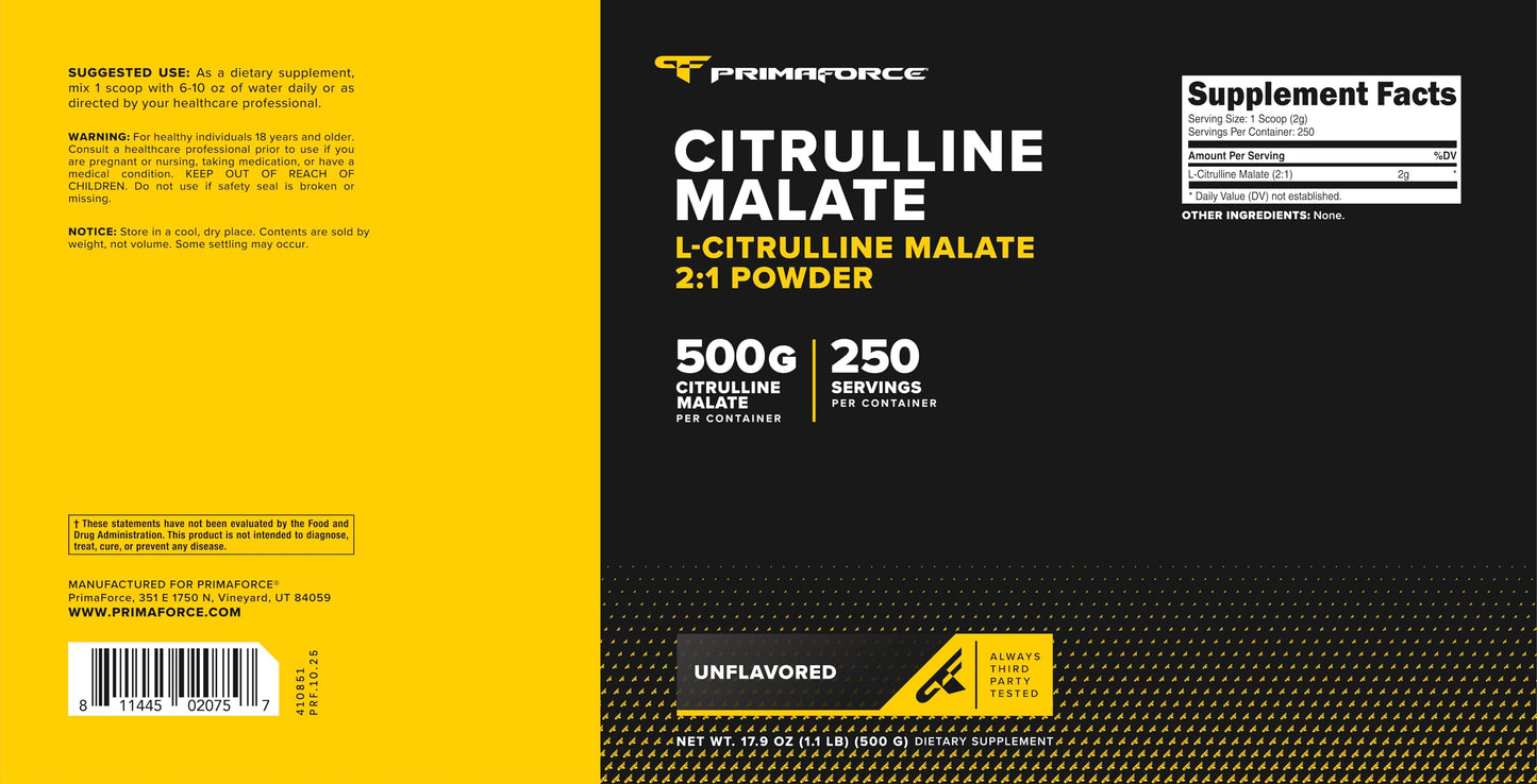 Primaforce L-Citrulline Malate Powder 17.6 oz