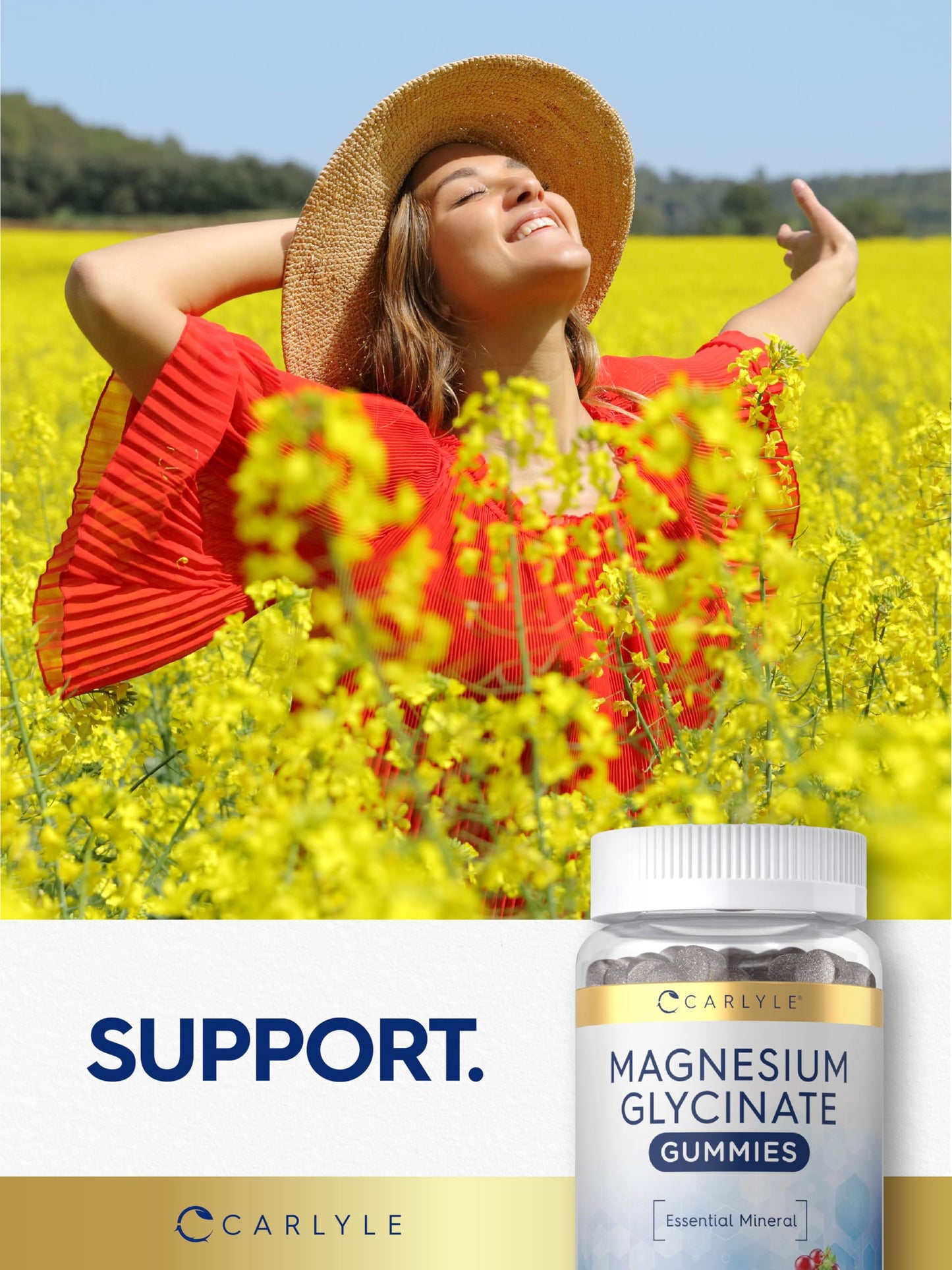 Carlyle Magnesium Glycinate Gummies, 60 Count