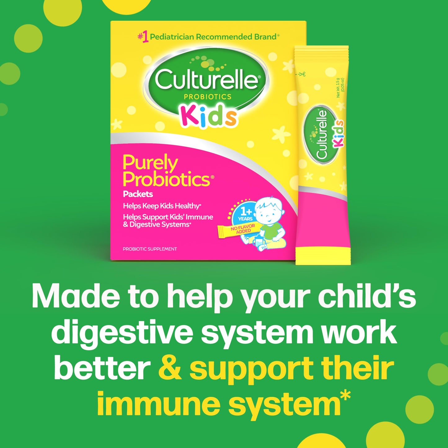 Culturelle Kids Daily Probiotic Packets Powder 30 Count
