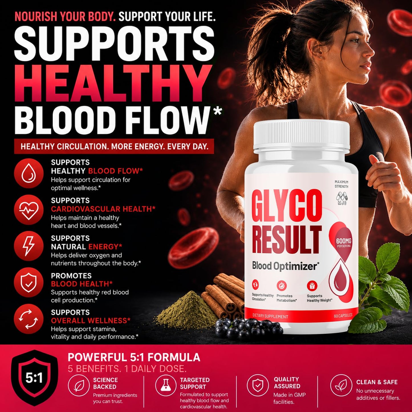MJO Glyco Result Blood Optimizer 120 Capsules
