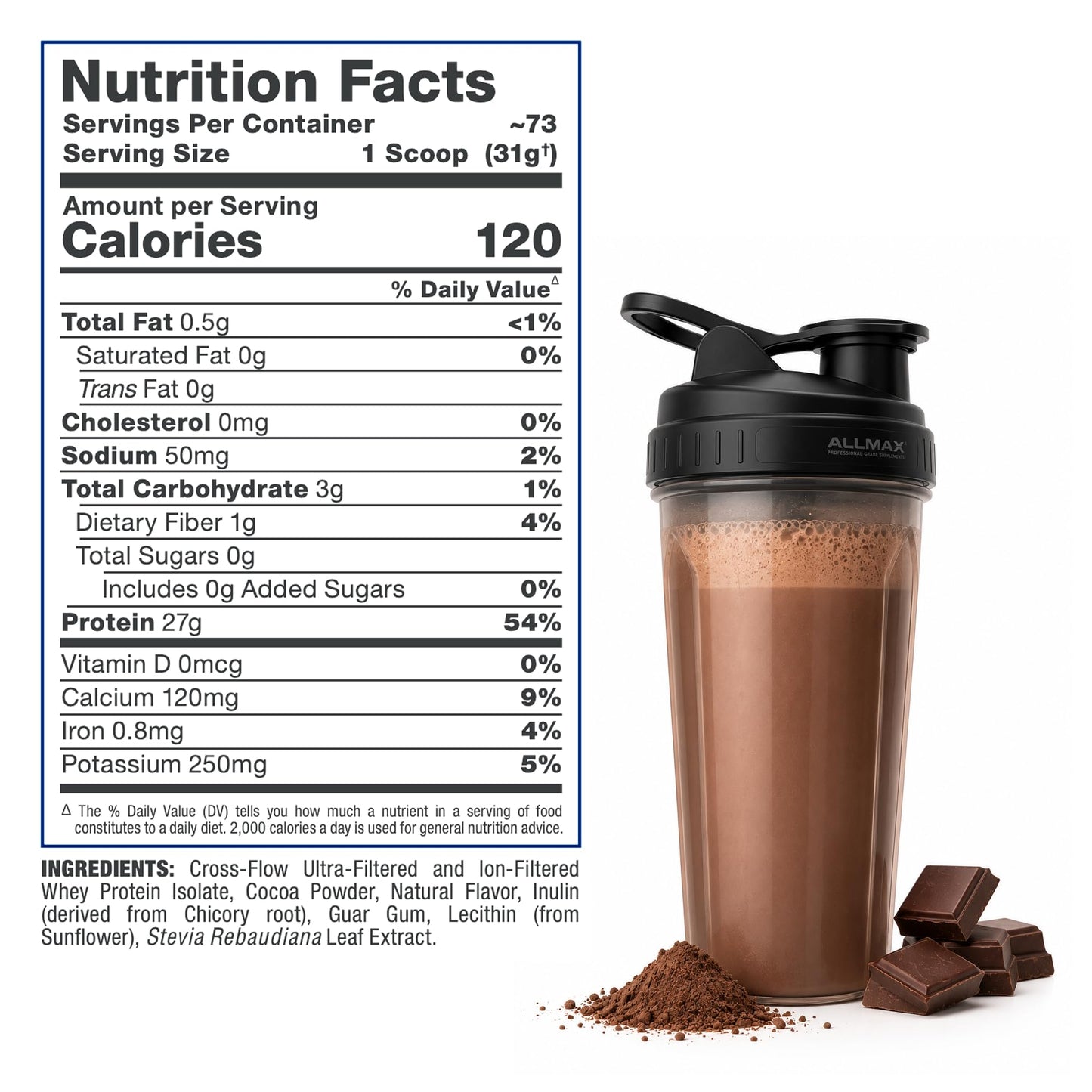 ALLMAX ISONATURAL Protein Isolate Powder Chocolate 80