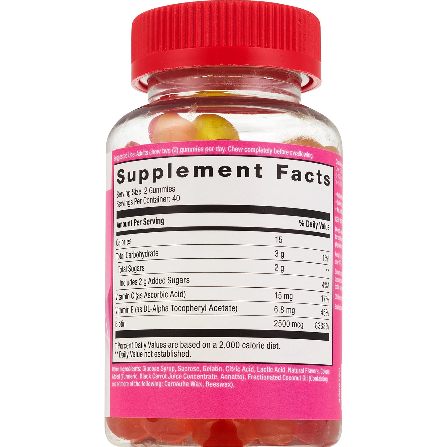 CVS Health Hair, Skin & Nails 2,500mcg Biotin Gummies Chewable 1