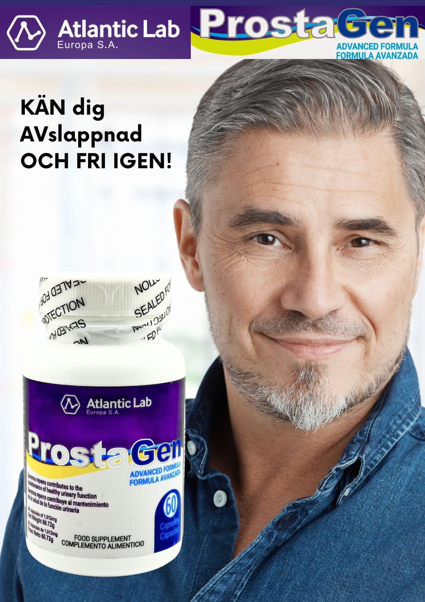 Prostagen Saw Palmetto, African Plum, Pumpkin Seed Oil, Lycopene Prostate Support Capsule, 60 Capsules