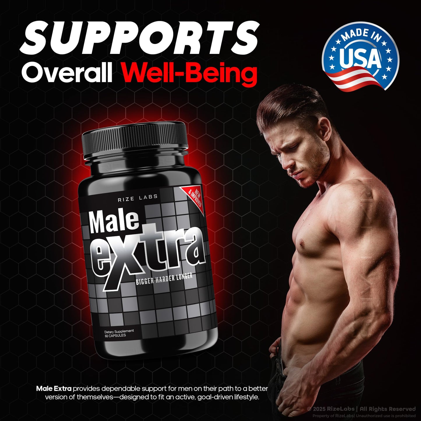 Rize Labs Male Extra Capsules 300 Capsules