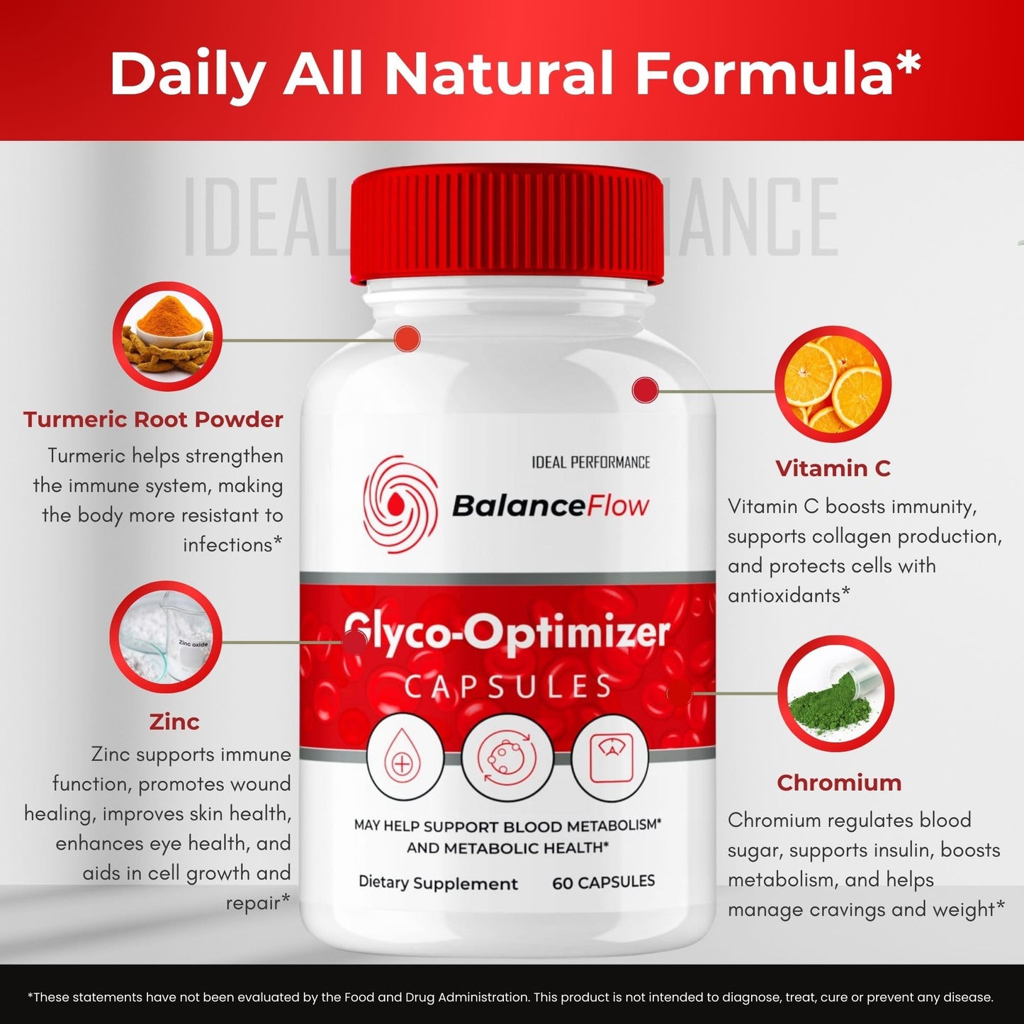 IDEAL PERFORMANCE Balance Flow Glyco Optimizer Capsules 300 Capsules