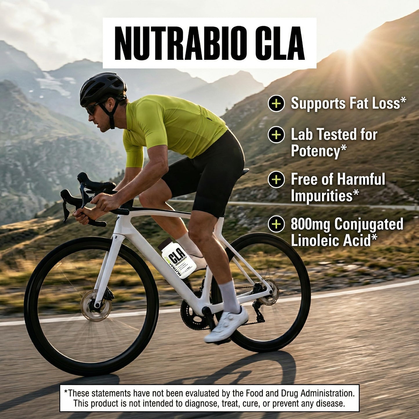 NutraBio CLA Conjugated Linoleic Acid Supplement Softgels 90