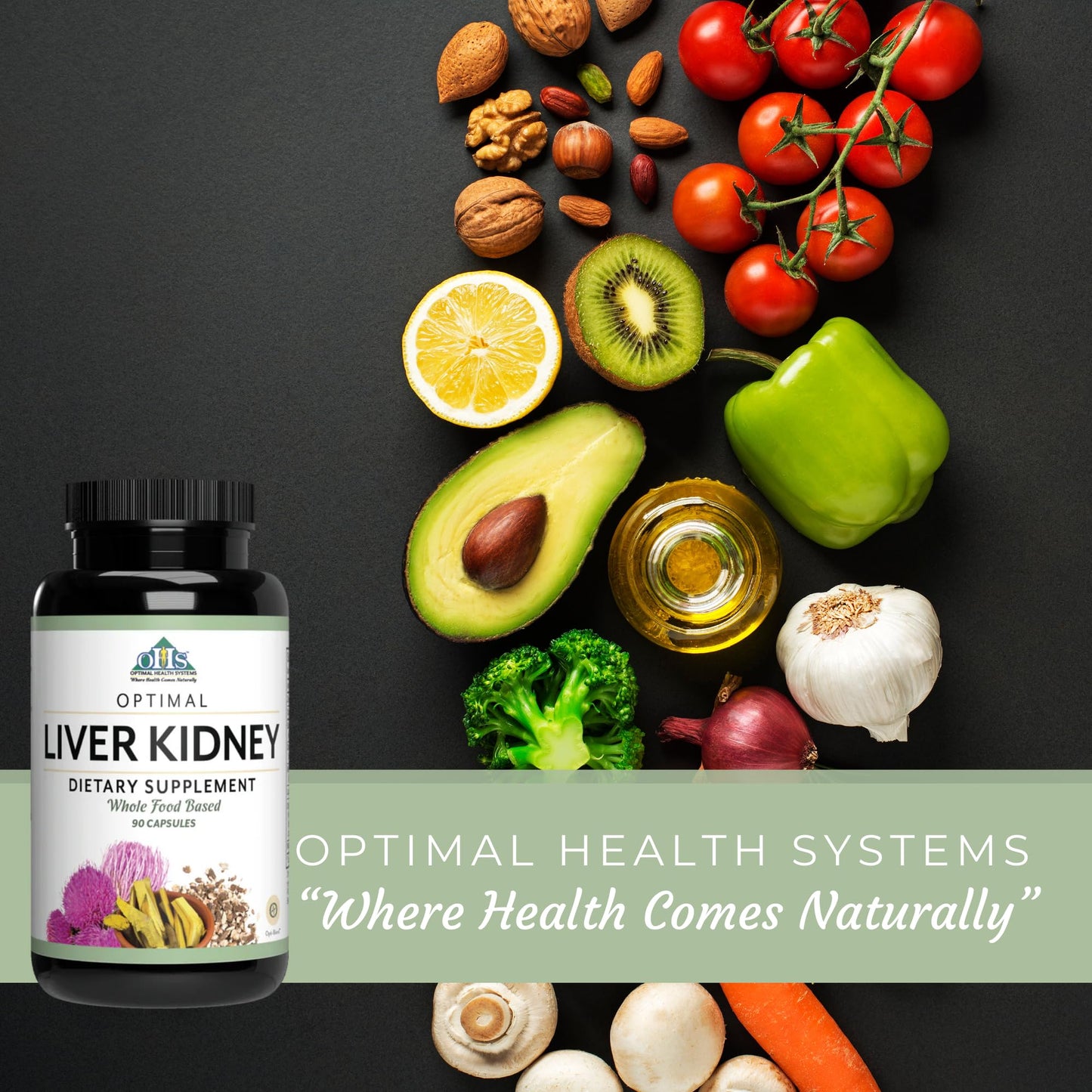 Optimal Health Systems Liver/Kidney Detox & Cleanse 90 Capsules