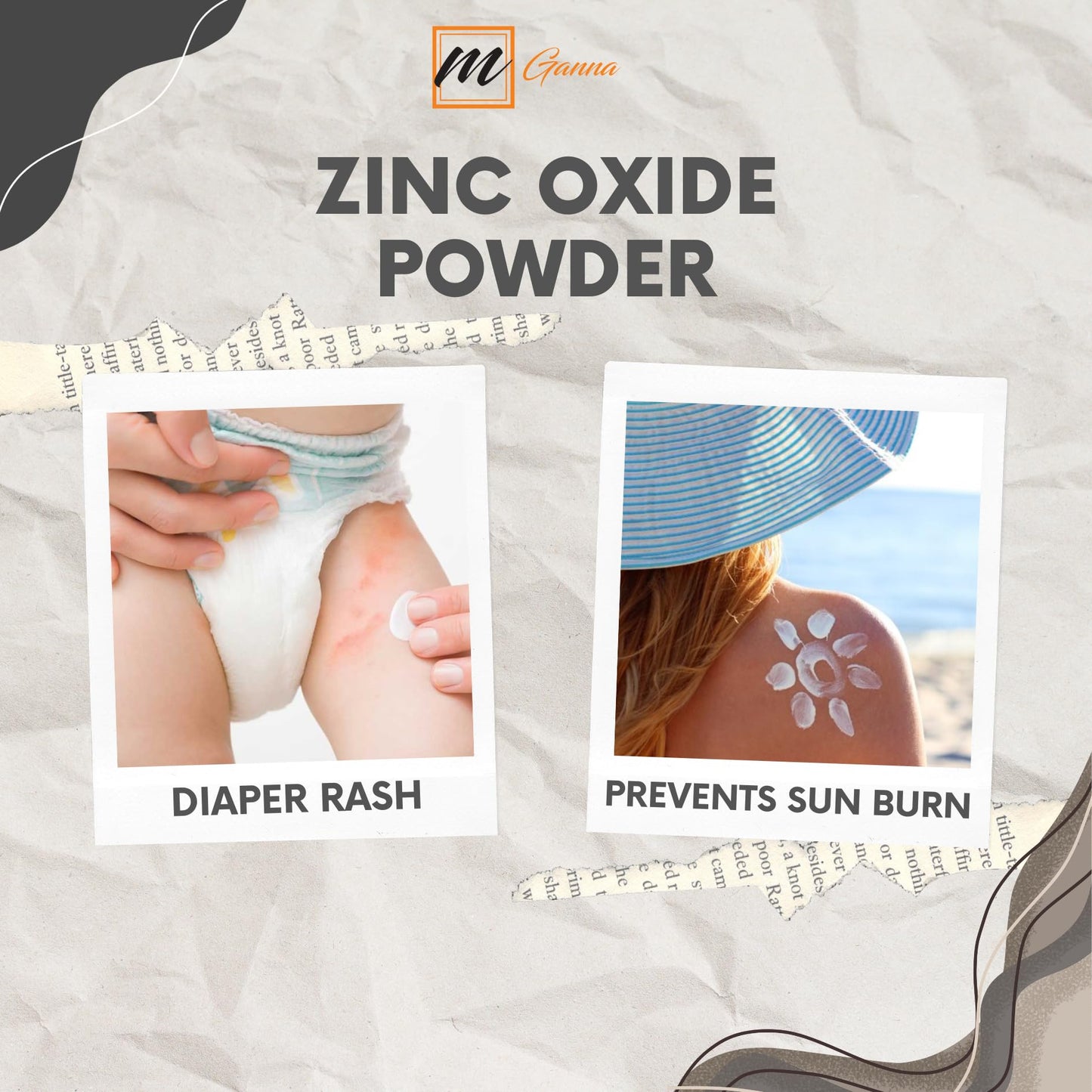 mGanna Zinc Oxide Powder 8.01 Ounce