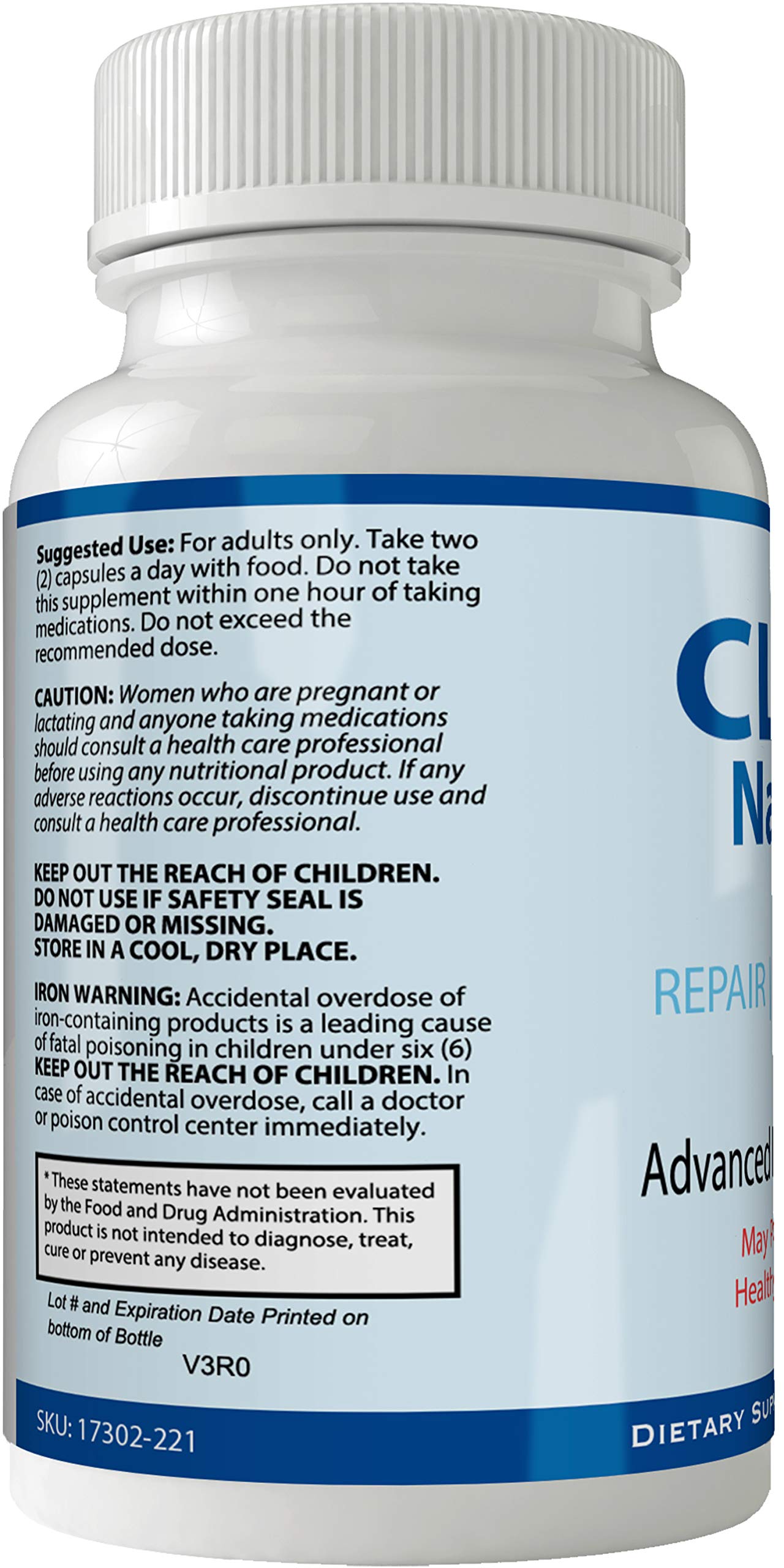 nutra4health Clear Nails Plus Hair Growth Vitamins with Biotin, 60 Capsules
