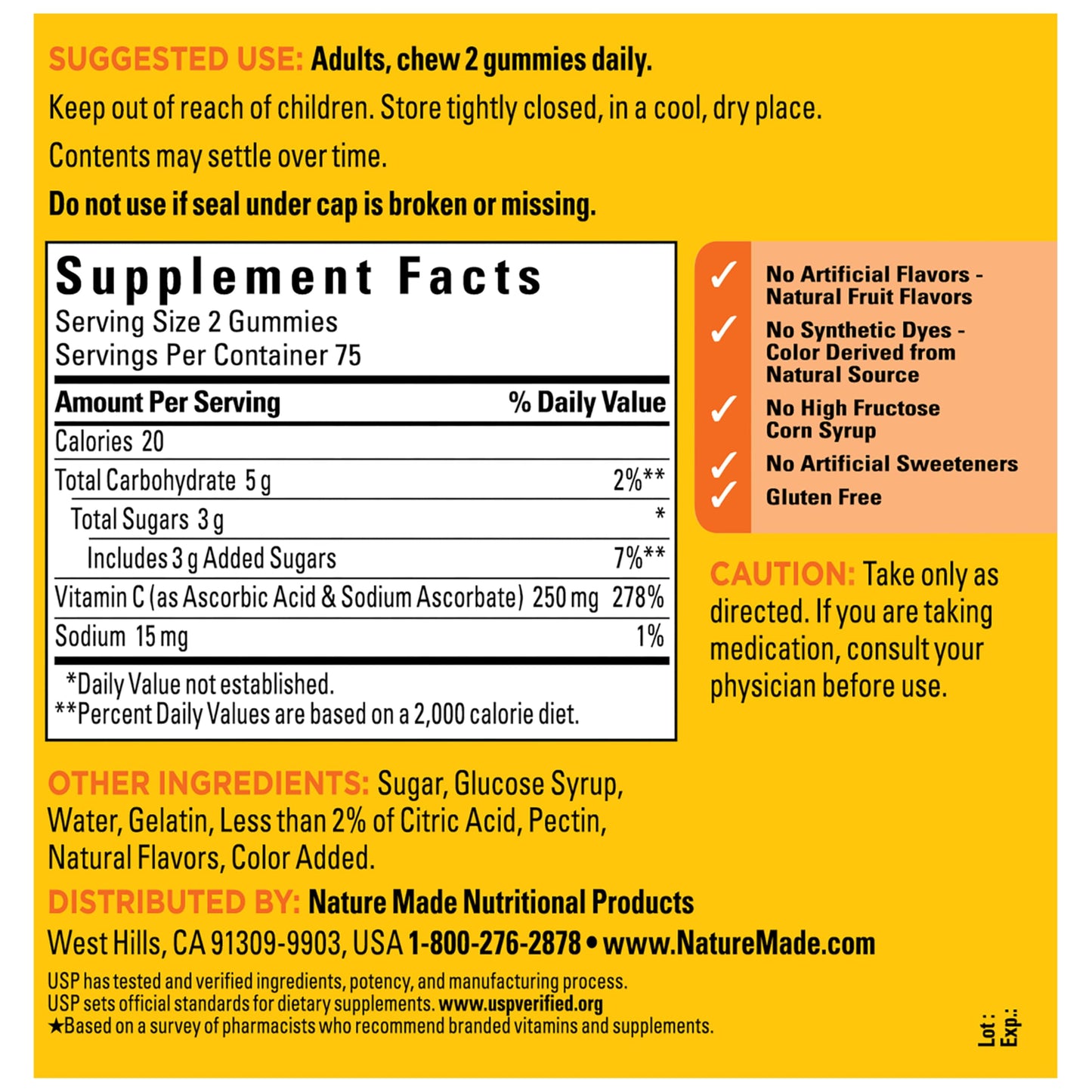 Nature Made Vitamin C Gummies 150 Count